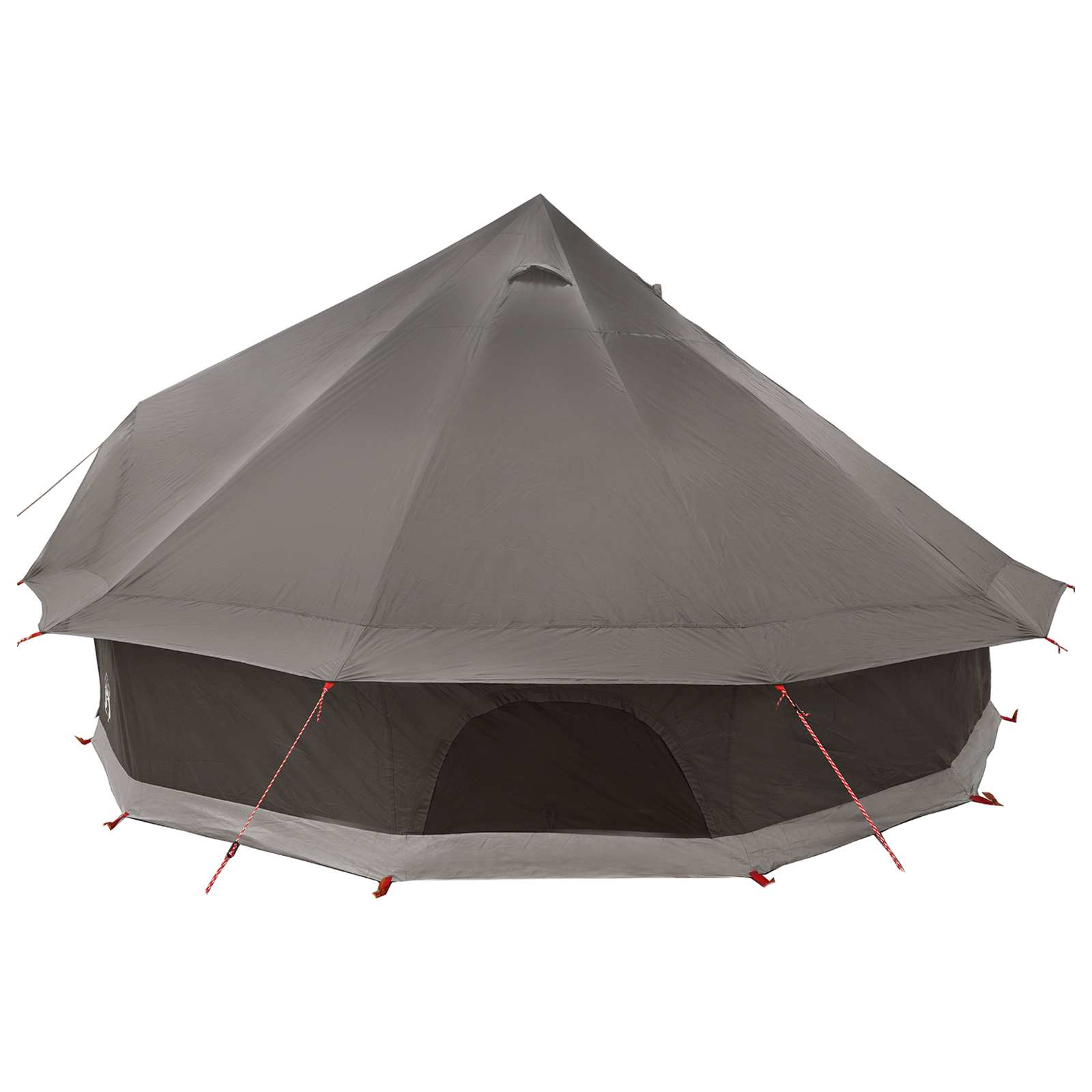 Tenda Tipi 10 persona Marrone Grigio Poliestere e Acciaio
