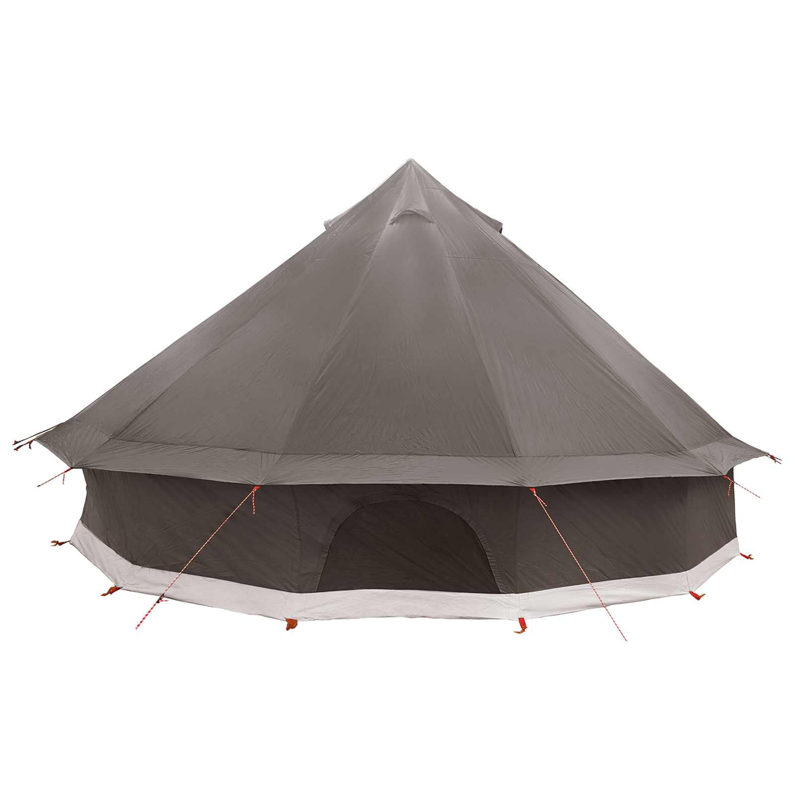 Tenda Tipi 10 persona Marrone Grigio Poliestere e Acciaio