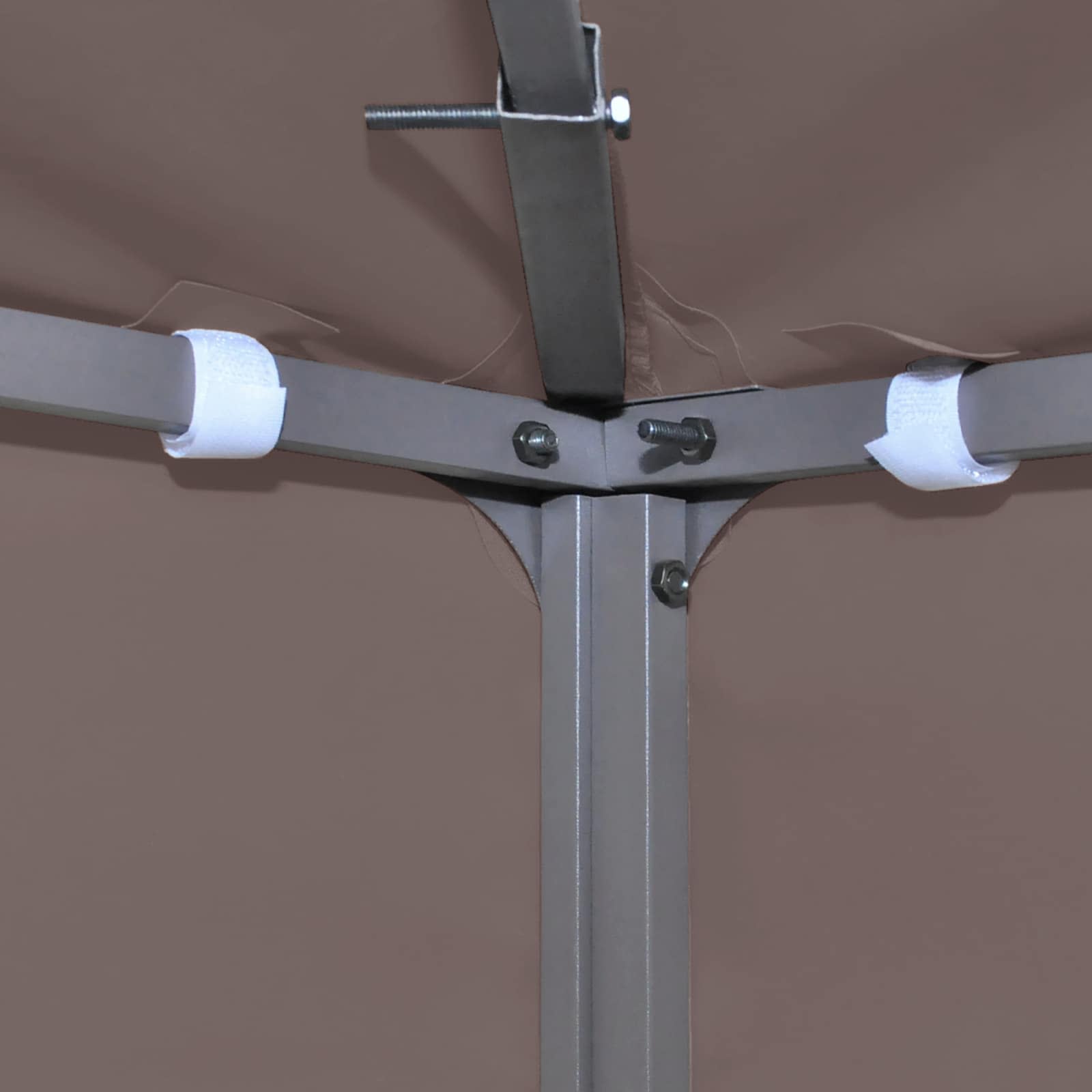 Copertura per Gazebo Tortora 300 x 300 cm Poliestere e Acciaio