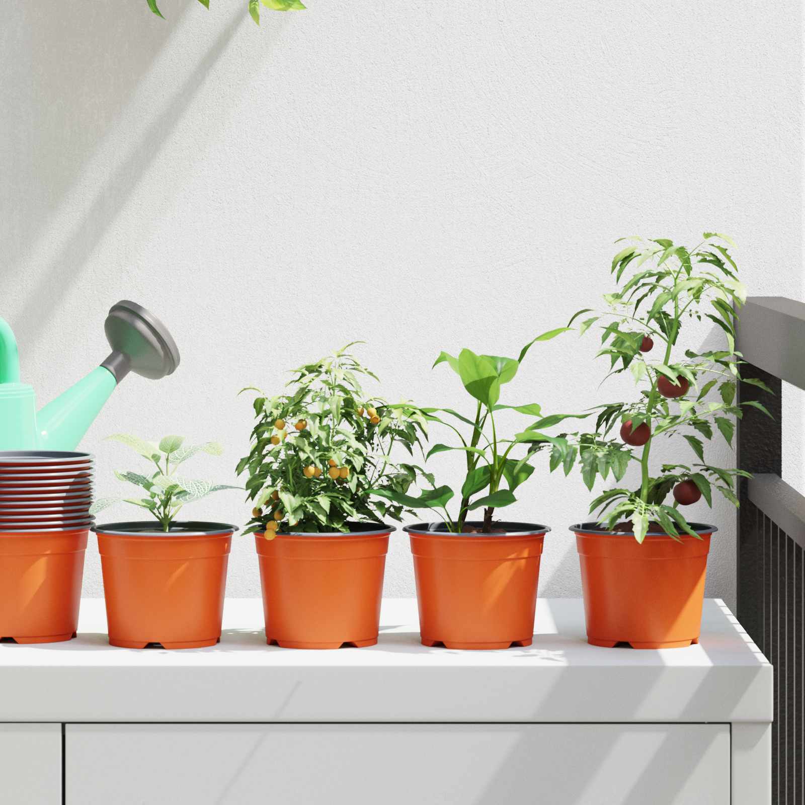 Vaso Rotondo per Fiori 200 pz Terracotta Ø 10 x 8 cm Plastica