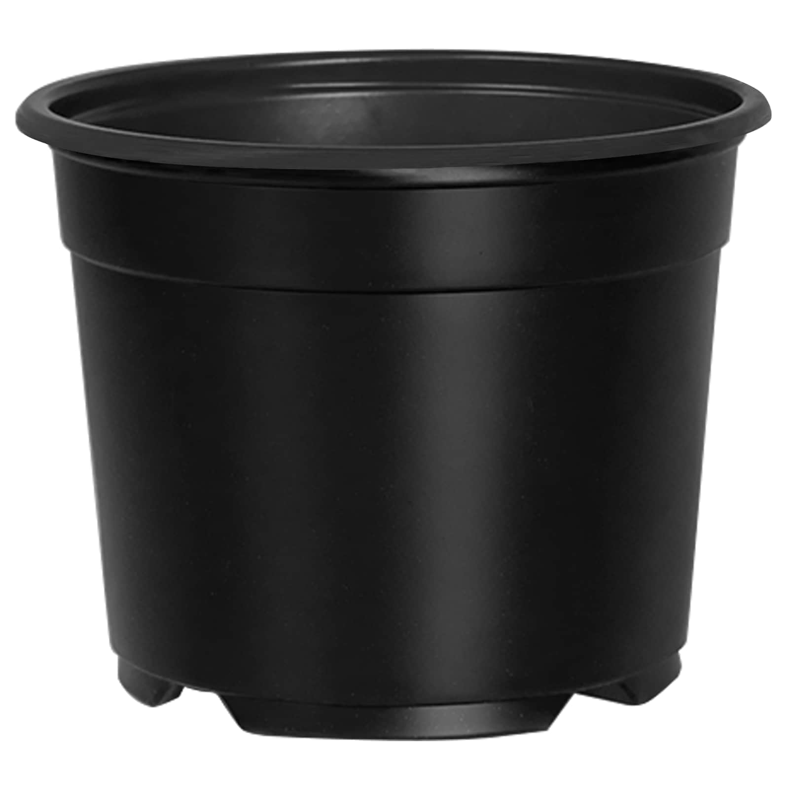 Vaso Rotondo per Fiori 200 pz Nero Ø 10 x 8 cm Plastica