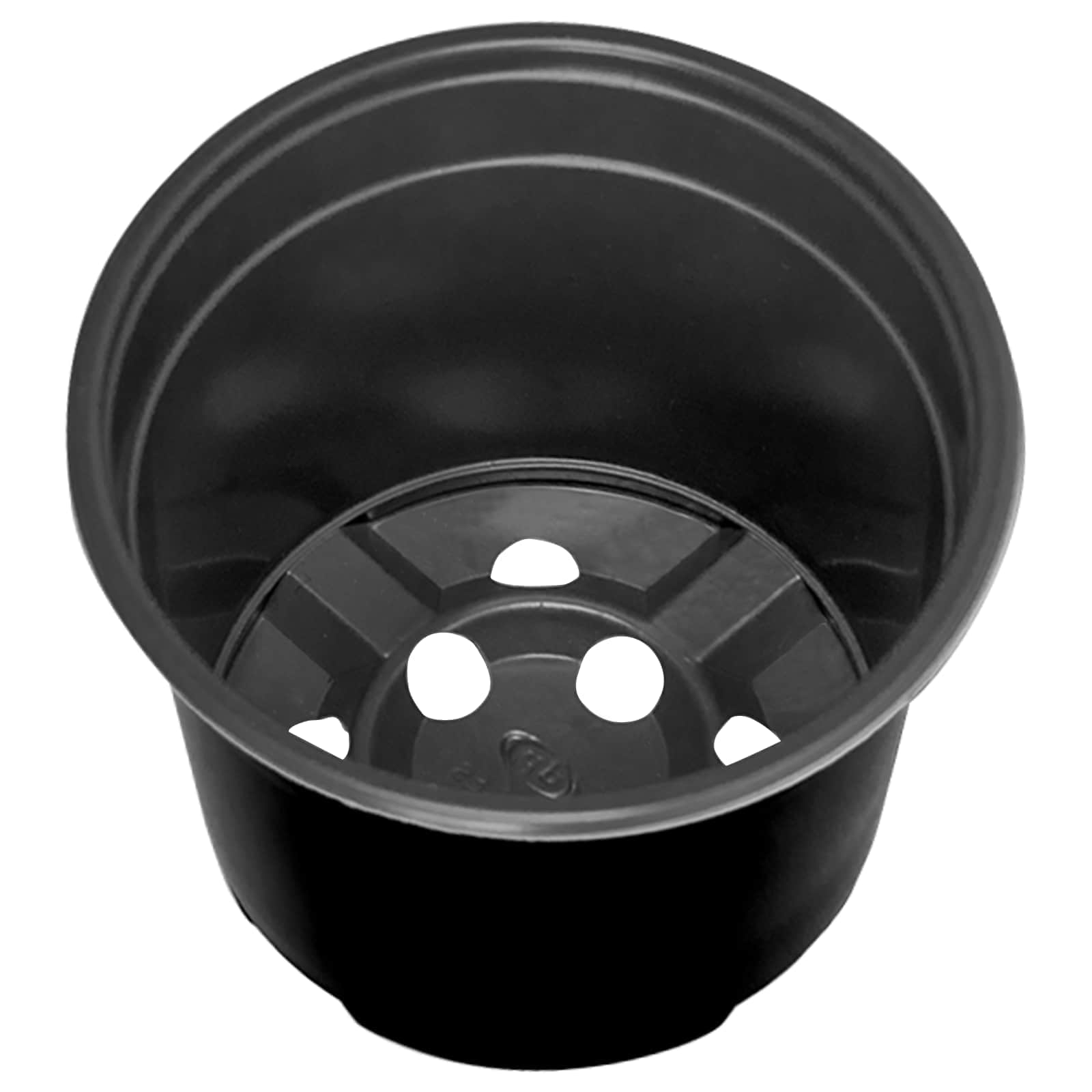 Vaso Rotondo per Fiori 200 pz Nero Ø 10 x 8 cm Plastica