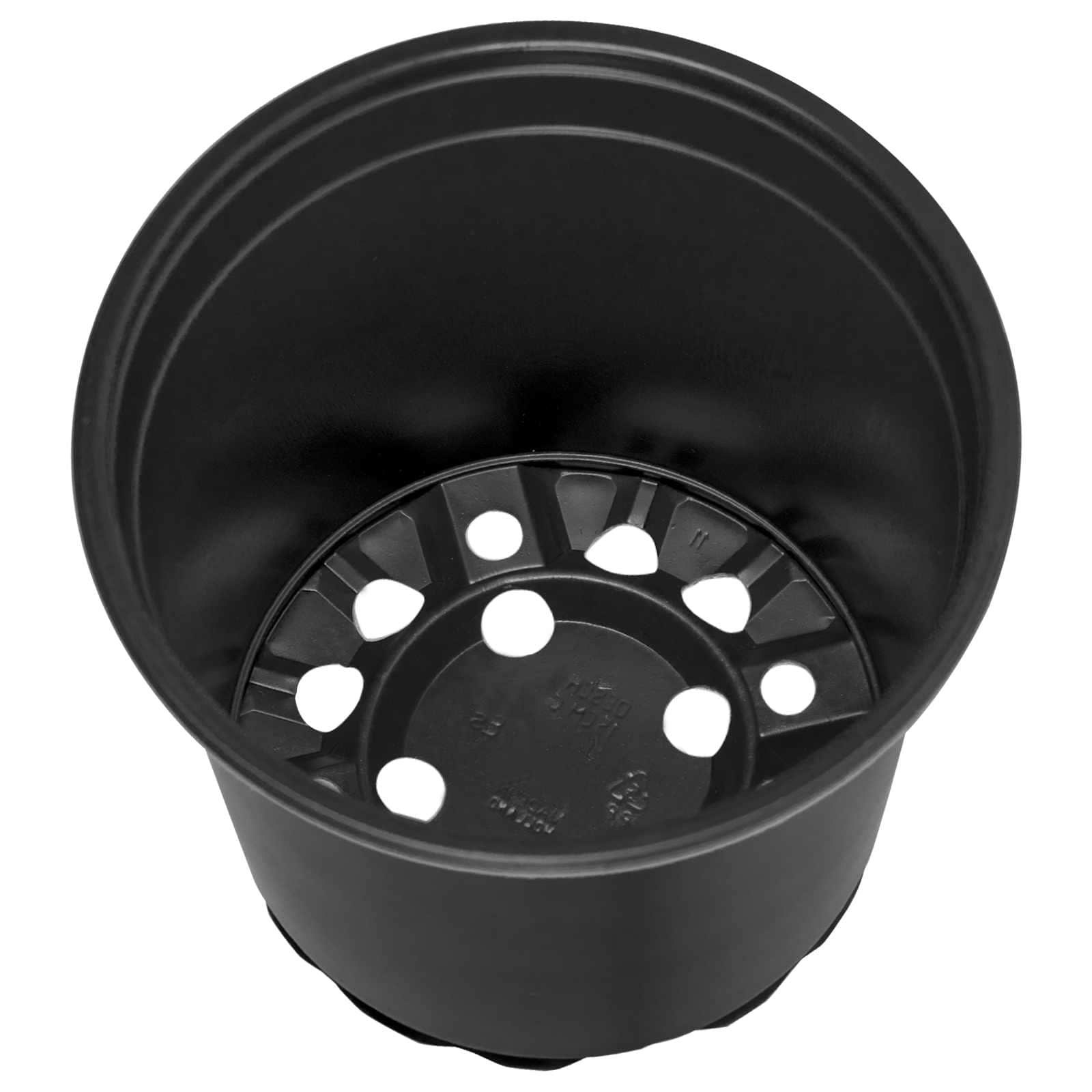 Vaso Rotondo per Fiori 100 pz Nero Ø 15 x 13 cm Plastica