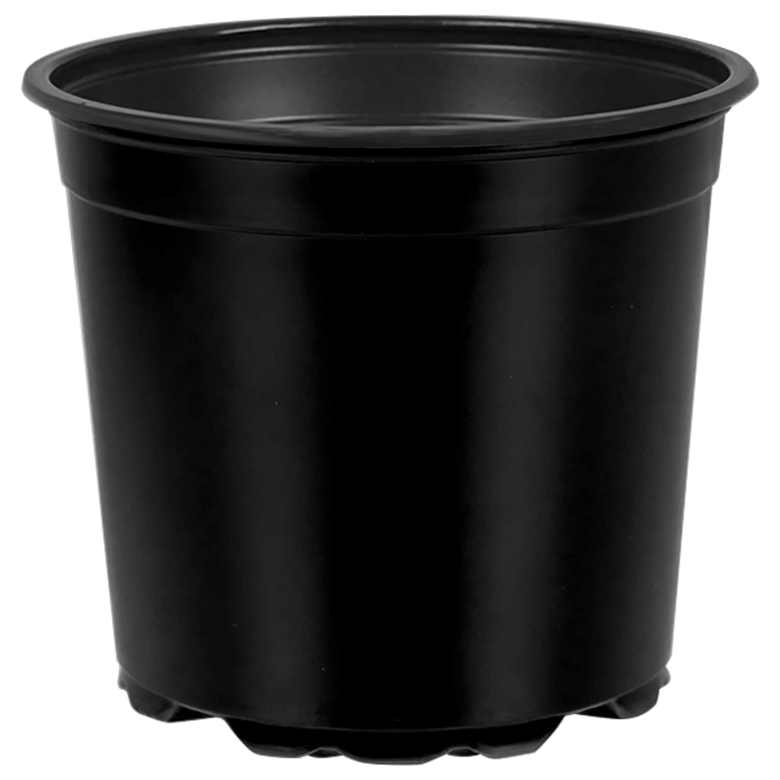 Vaso Rotondo per Fiori 200 pz Nero Ø 15 x 13 cm Plastica