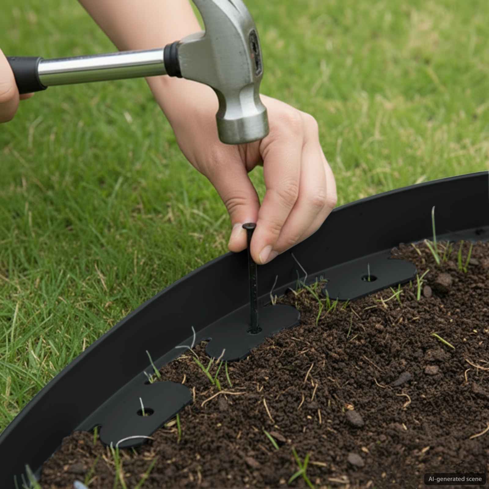 Bordure per prato Nero 2000 x 4 x 5 cm Plastica