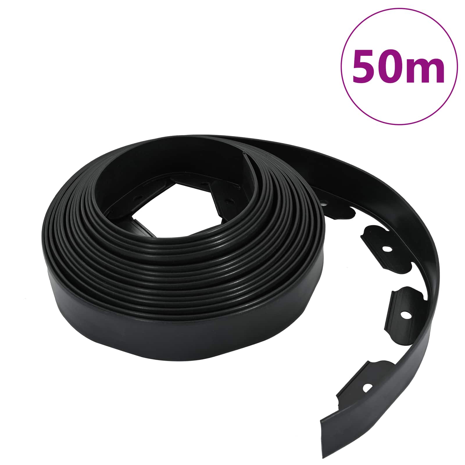 Bordure per prato Nero 5000 x 4 x 5 cm Plastica