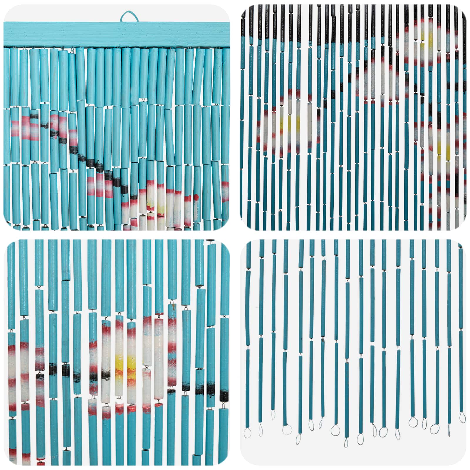 Tenda per Porta Antinsetti multicolore 100 x 200 cm Bambù