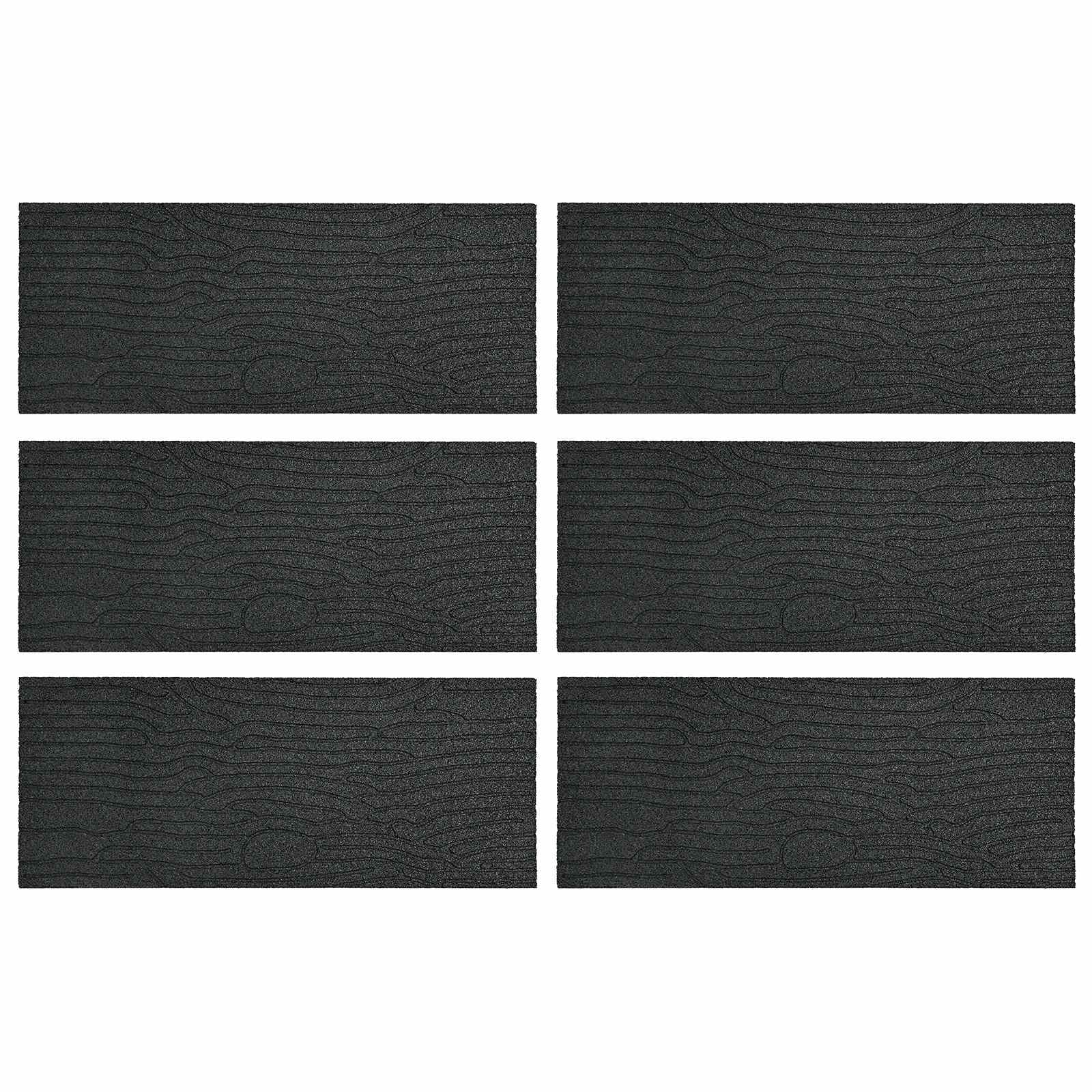 Pietra da Passo 6 pz Nero 60,5 x 25 x 2 cm Gomma