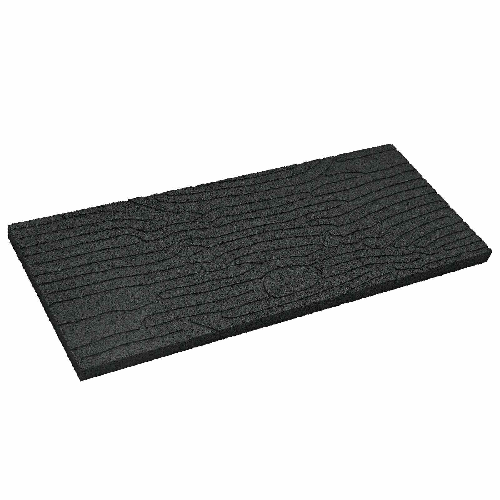 Pietra da Passo 6 pz Nero 60,5 x 25 x 2 cm Gomma