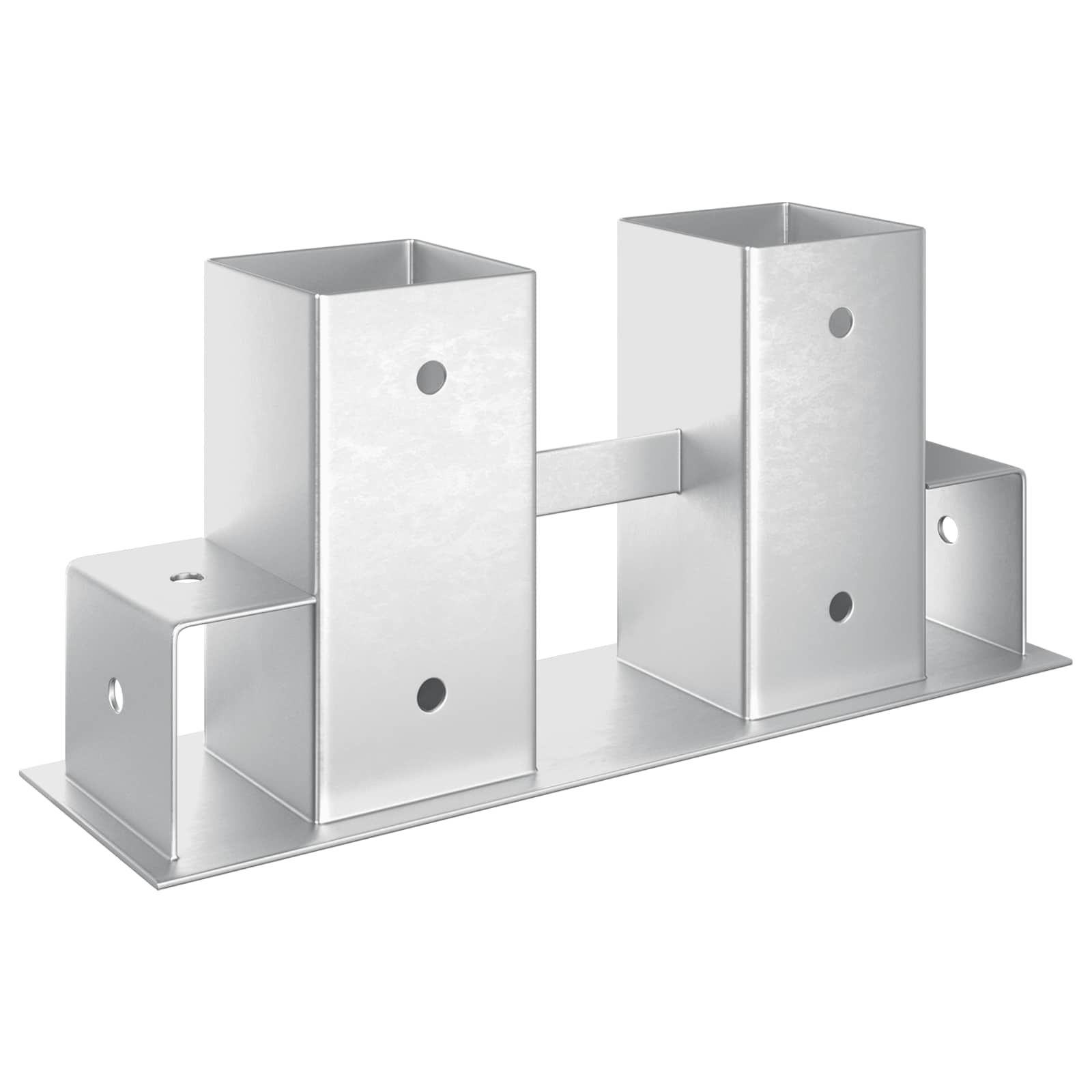 Aiuto per Impilare Legna 12 pz Argento 34 x 10 x 15 cm Acciaio