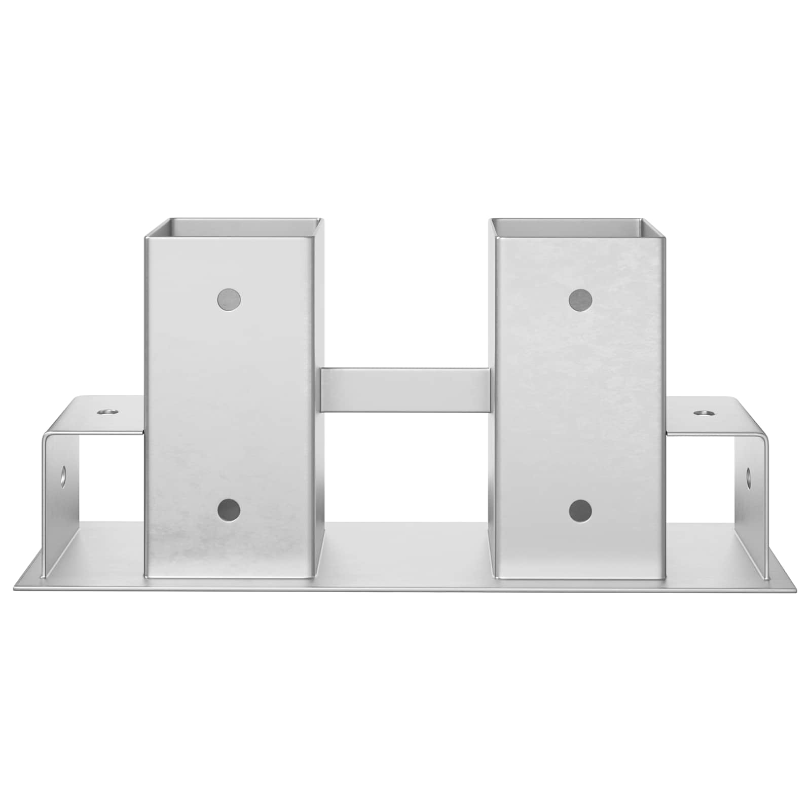 Aiuto per Impilare Legna 12 pz Argento 34 x 10 x 15 cm Acciaio