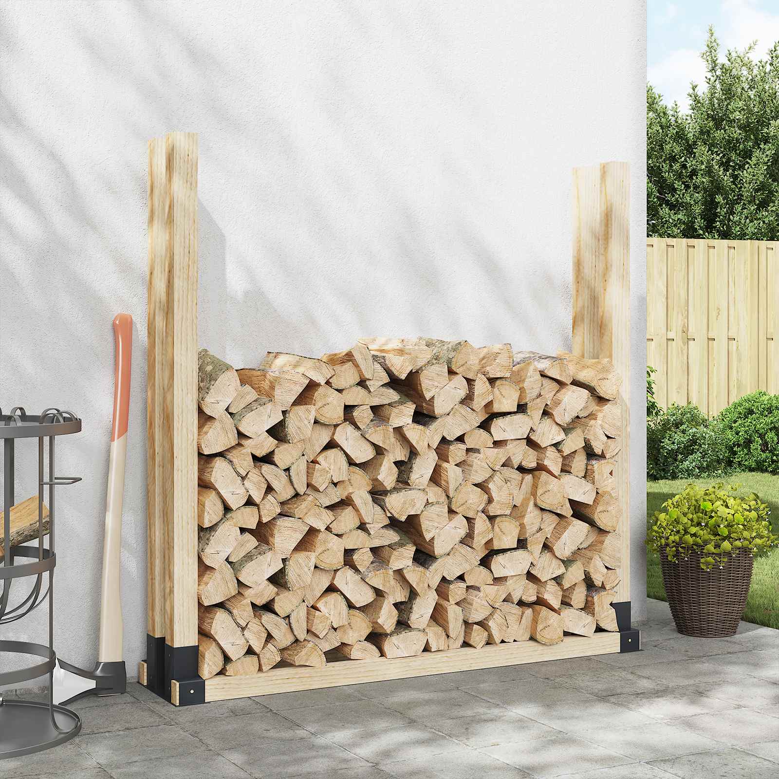 Aiuto per Impilare Legna 2 pz Antracite 34 x 10 x 15 cm Acciaio