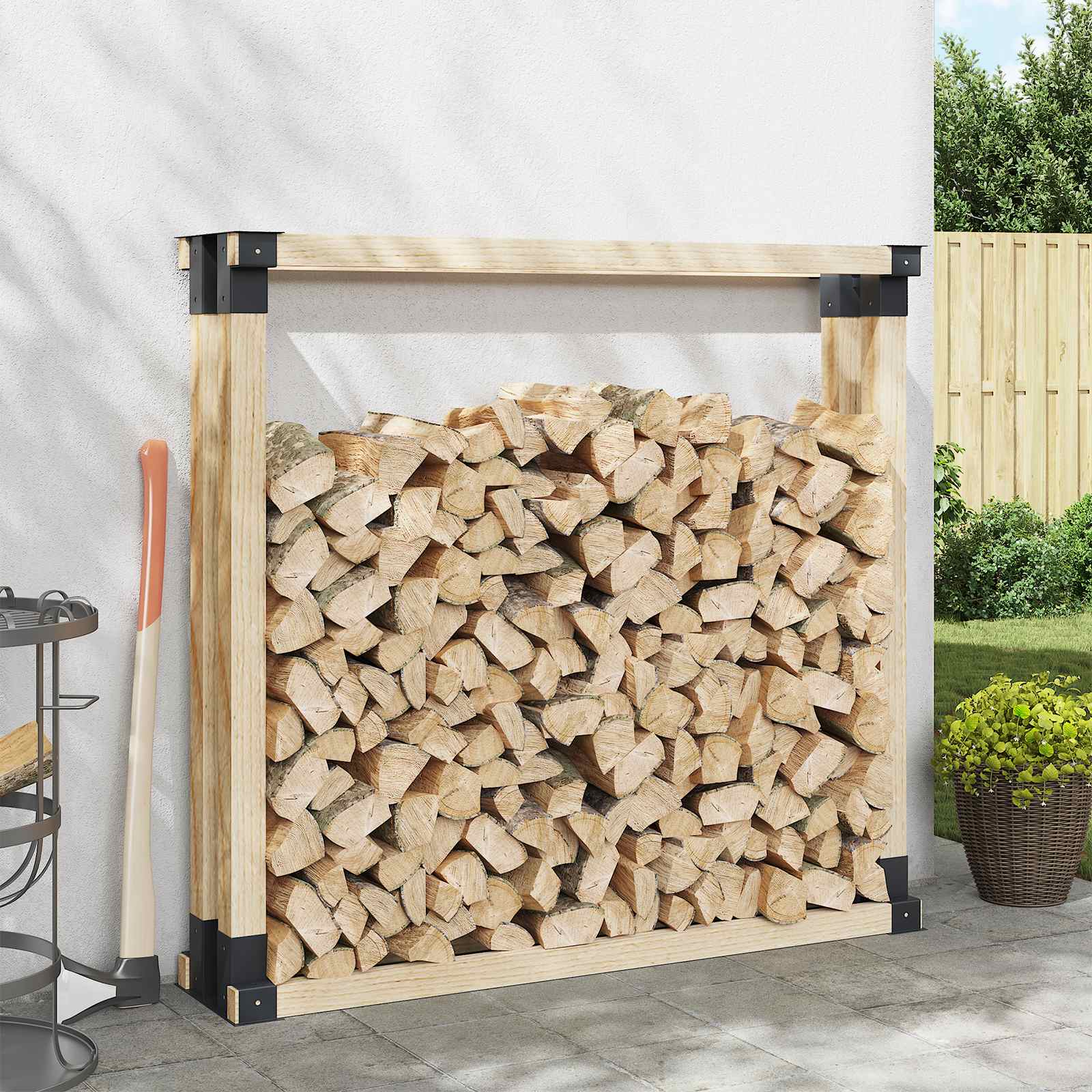 Aiuto per Impilare Legna 12 pz Antracite 34 x 10 x 15 cm