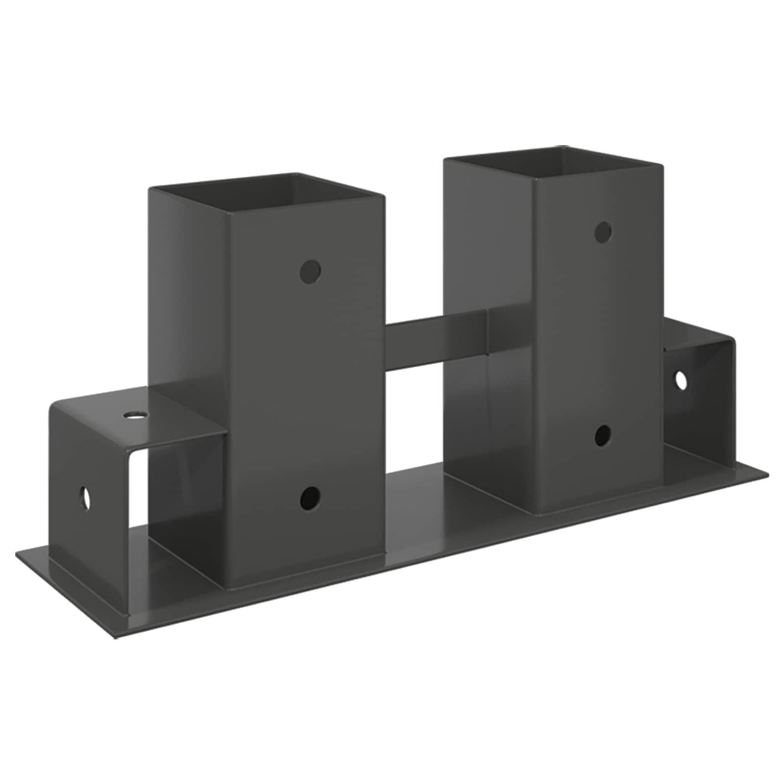 Aiuto per Impilare Legna 12 pz Antracite 34 x 10 x 15 cm