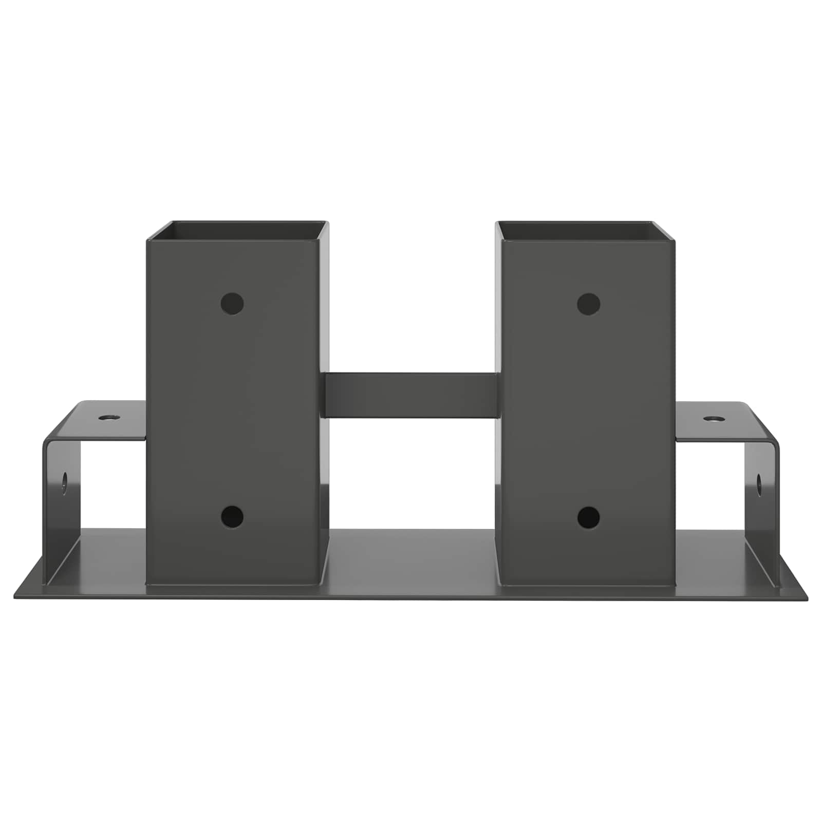 Aiuto per Impilare Legna 12 pz Antracite 34 x 10 x 15 cm