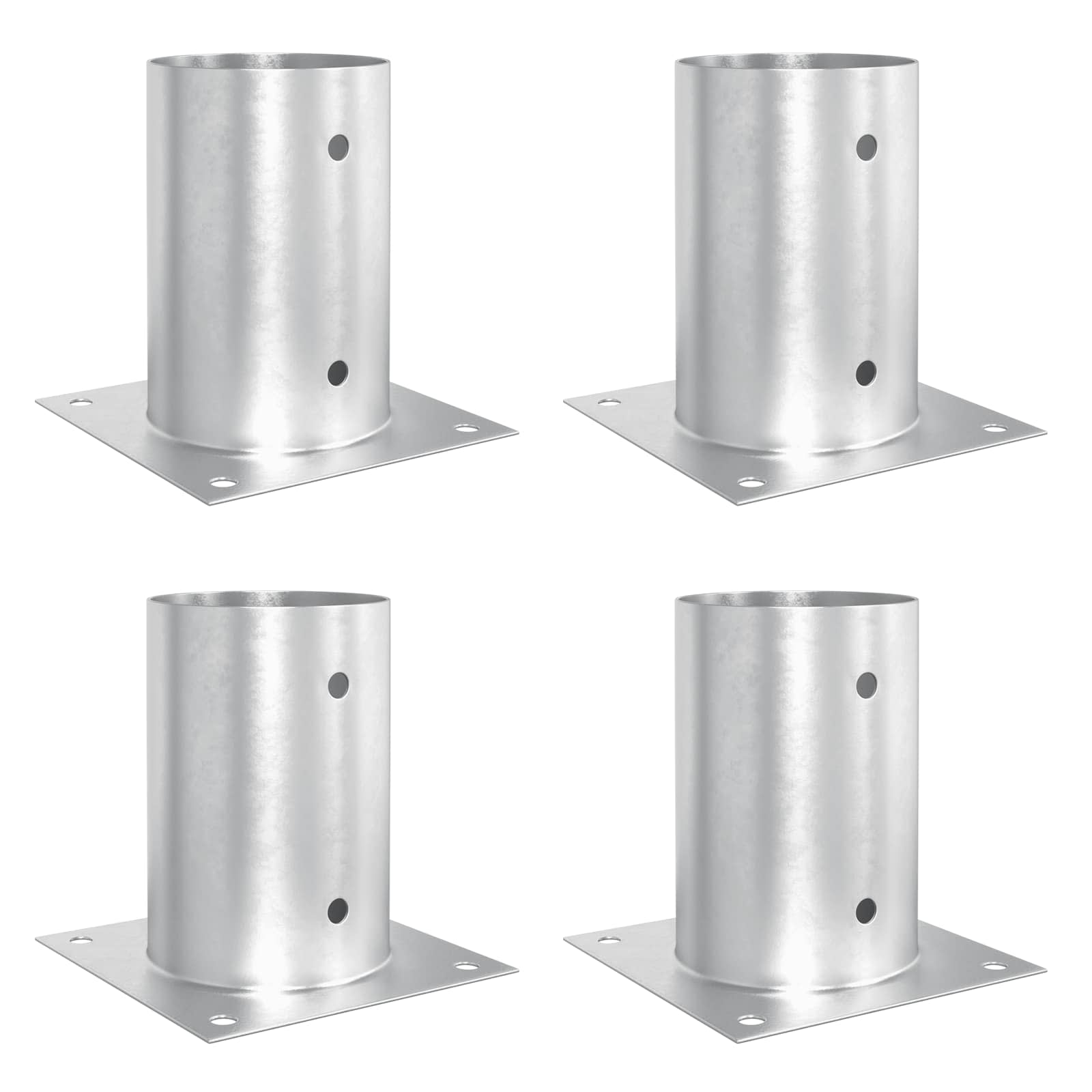 Ancora rotonda per terreno 4 pz Argento 15 x 15 x 15 cm Metallo