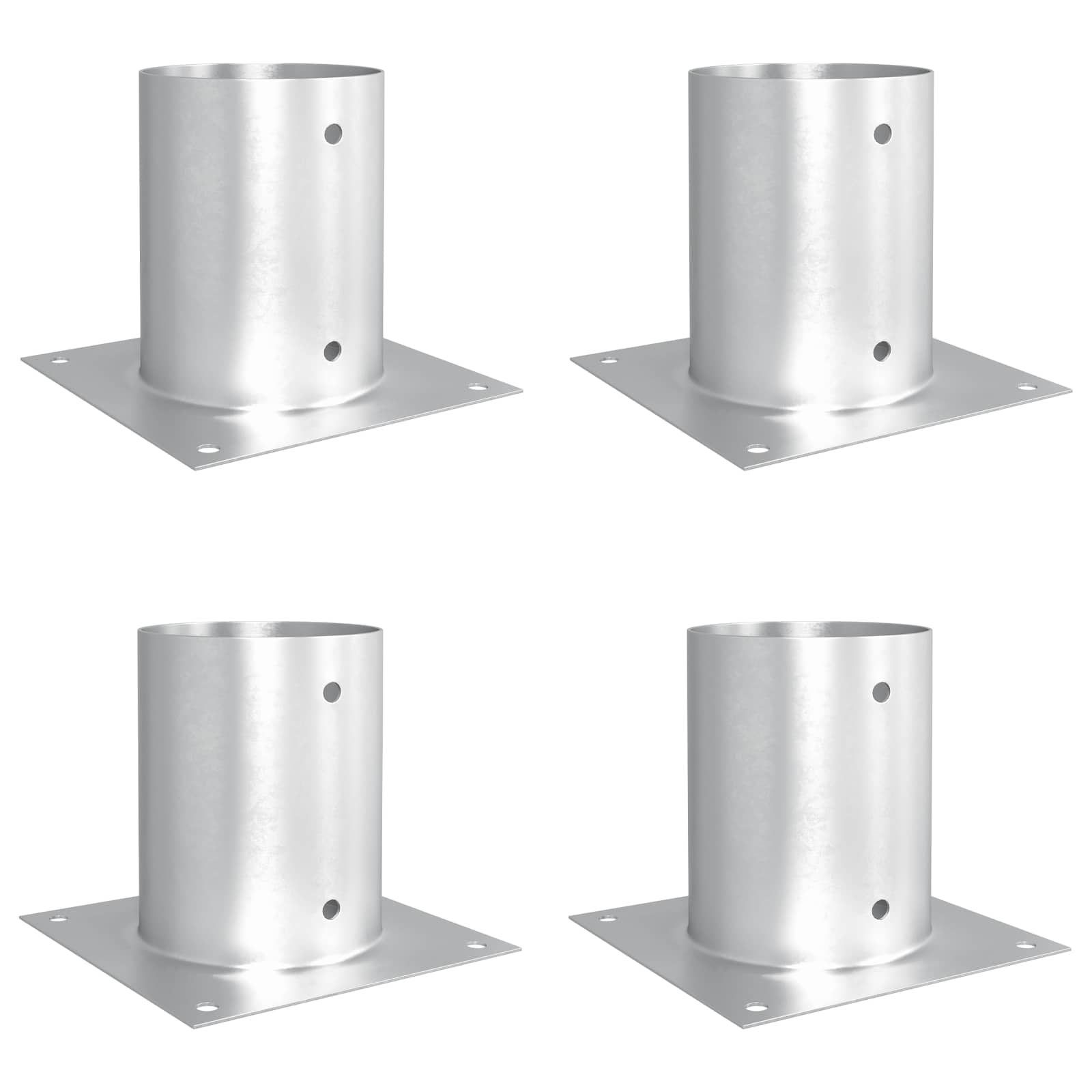 Ancora rotonda per terreno 4 pz Argento 18 x 18 x15 cm Metallo