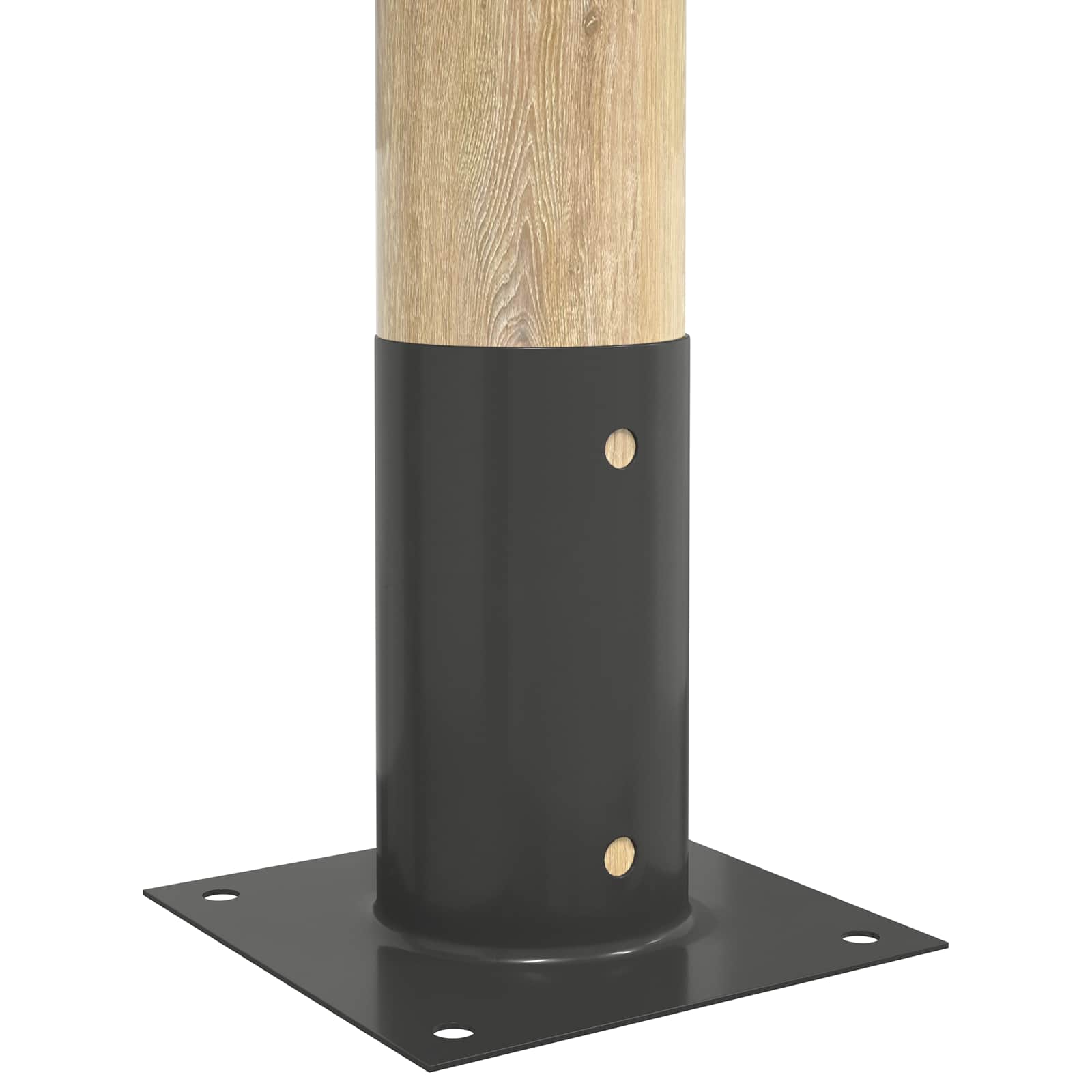 Ancora rotonda per terreno 4 pz Antracite 15 x 15 x 15 cm