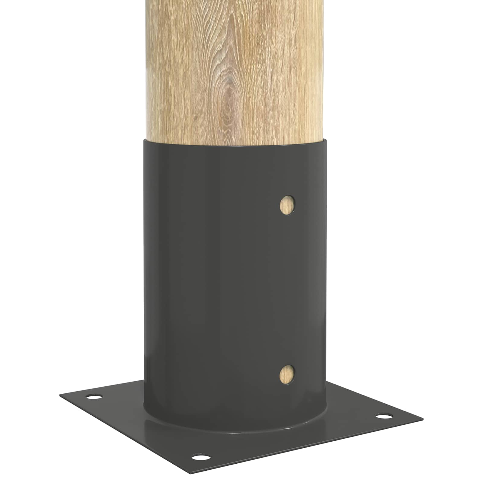 Ancora rotonda per terreno 4 pz Antracite 15 x 15 x 15 cm