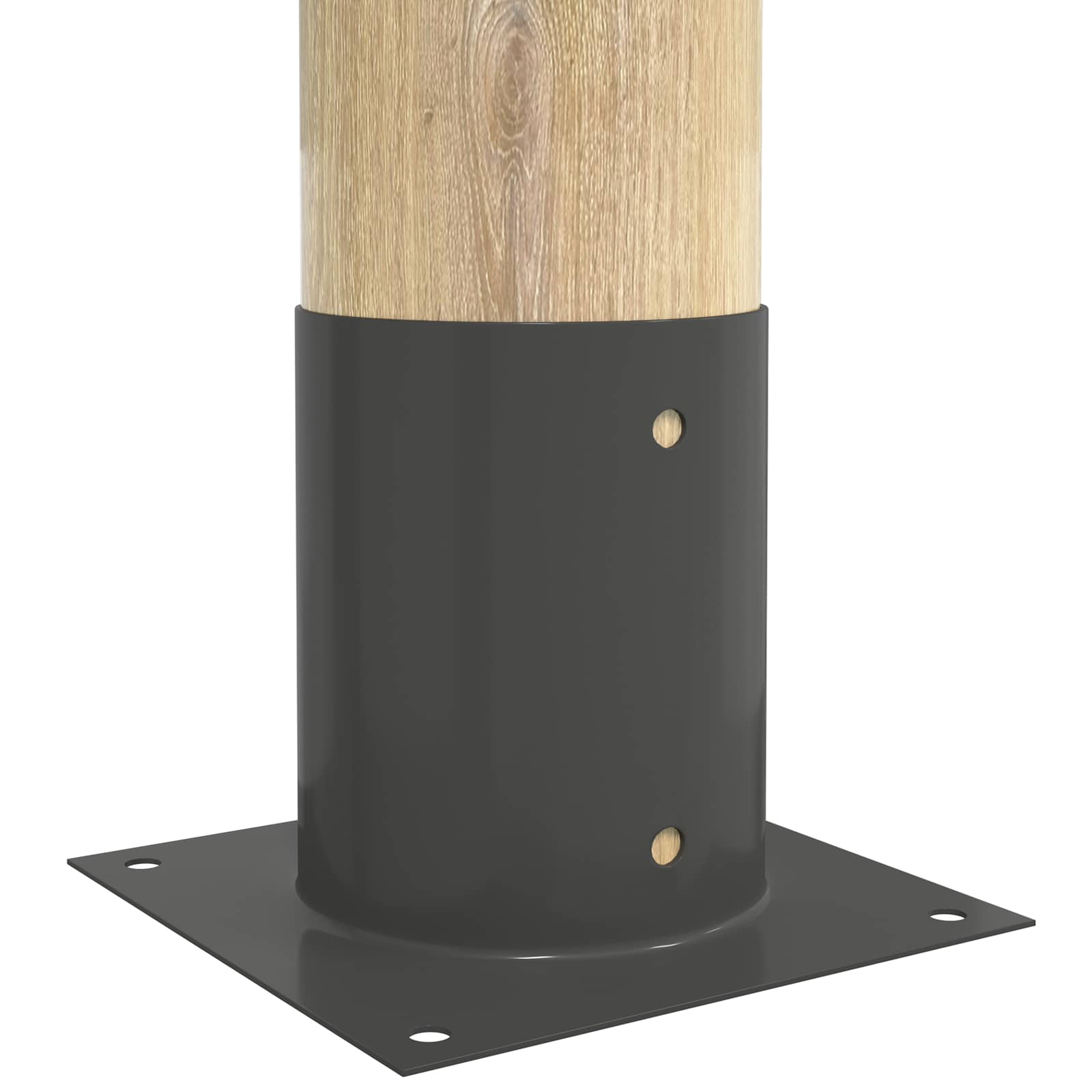 Ancora rotonda per terreno 12 pz Antracite 18 x 18 x15 cm