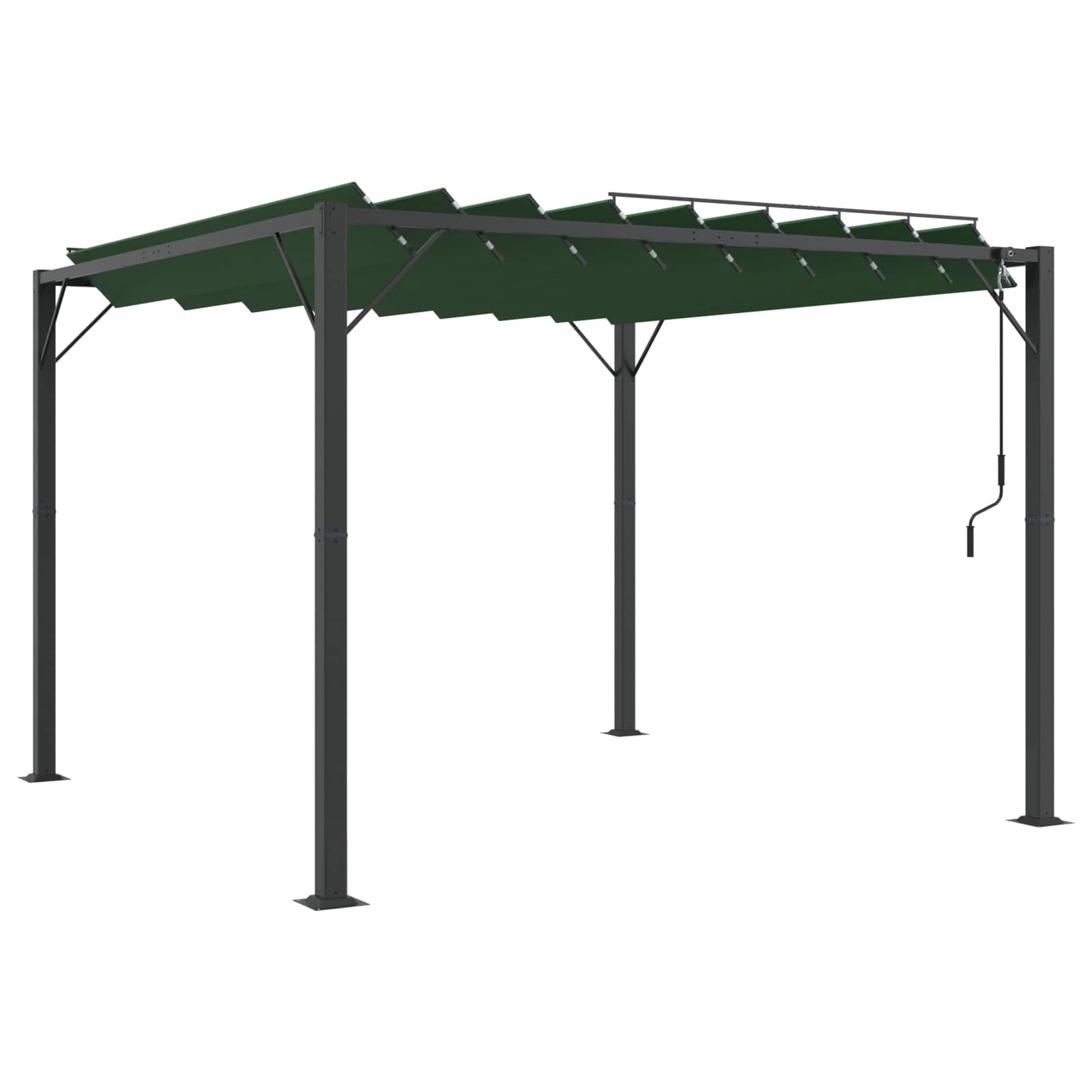 Gazebo con tetto ventilato 3 x 3 x 2,14 m Verde