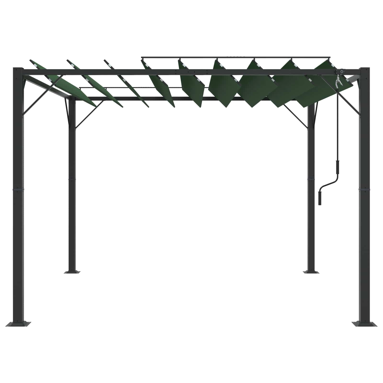 Gazebo con tetto ventilato 3 x 3 x 2,14 m Verde