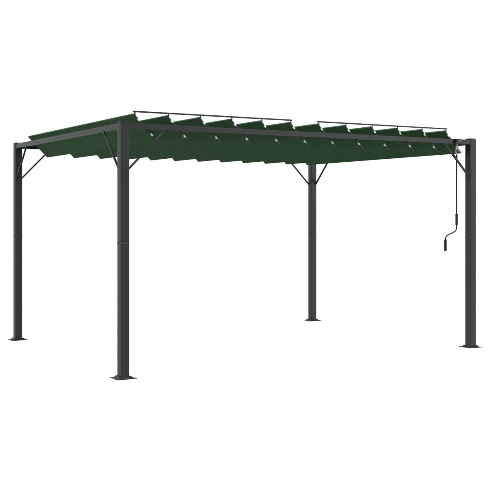 Gazebo con tetto ventilato 3 x 4 x 2,14 m Verde