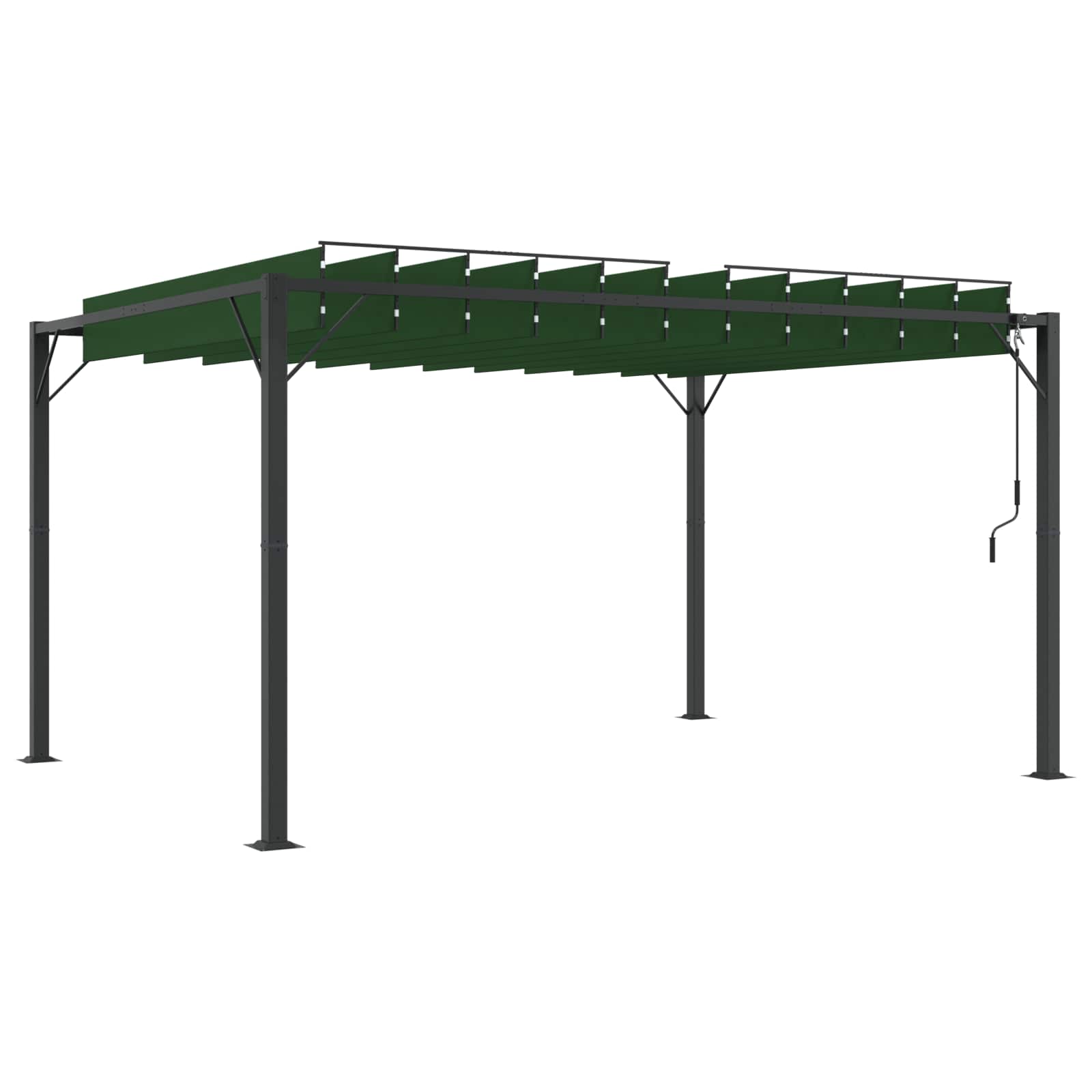 Gazebo con tetto ventilato 3 x 4 x 2,14 m Verde