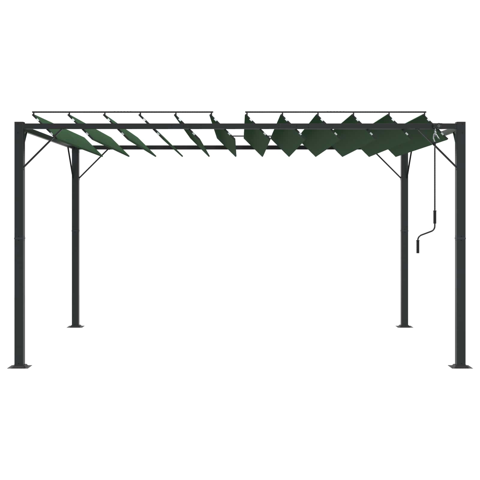 Gazebo con tetto ventilato 3 x 4 x 2,14 m Verde
