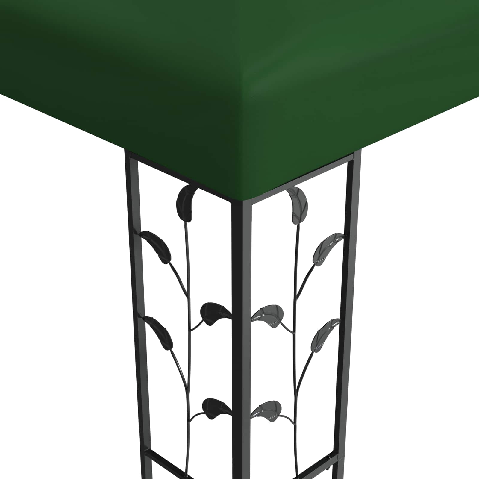 Gazebo 3 x 3 x 2,68 m Verde Poliestere e Acciaio