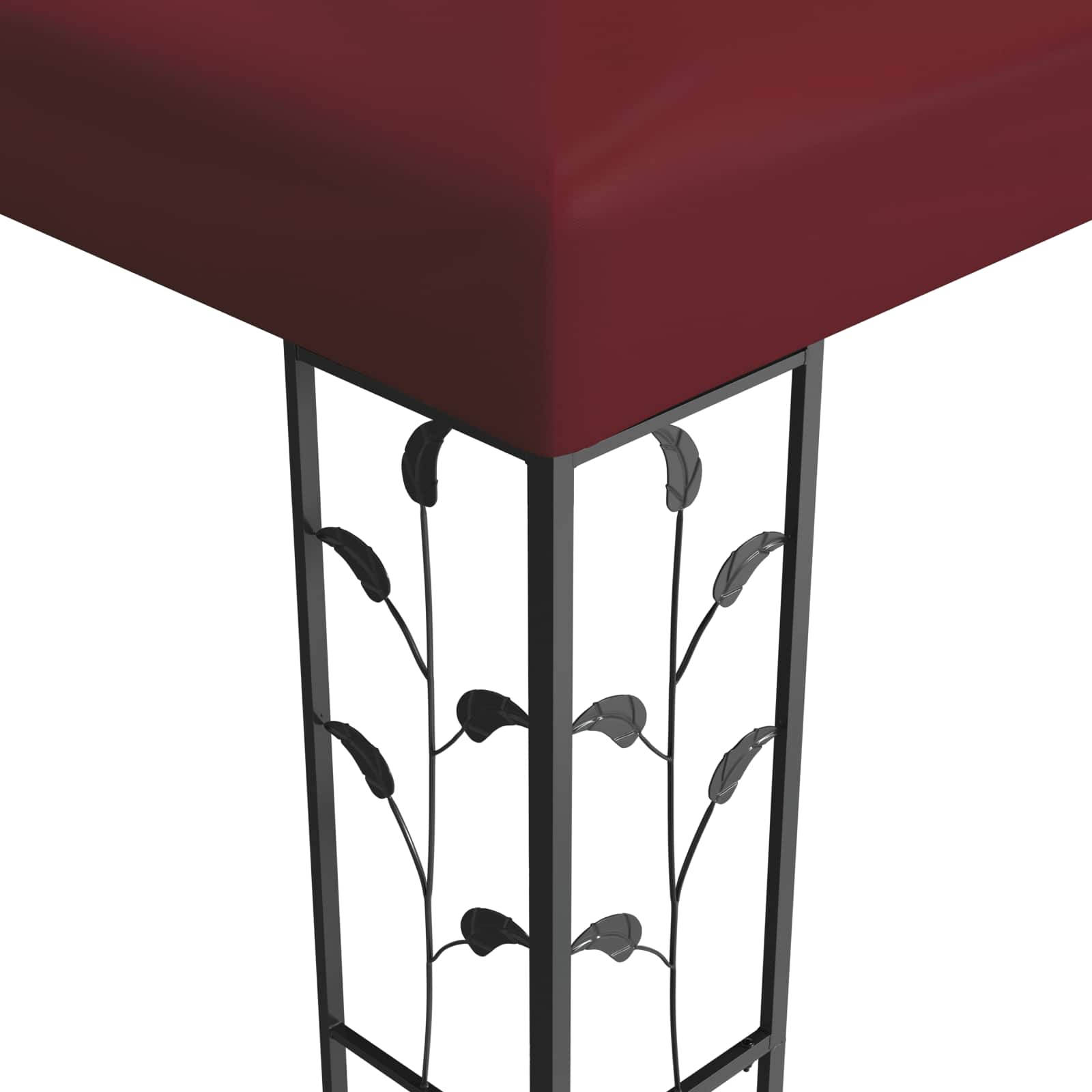 Gazebo 3,97 x 2,96 x 2,68 m Rosso Vino Poliestere e Acciaio