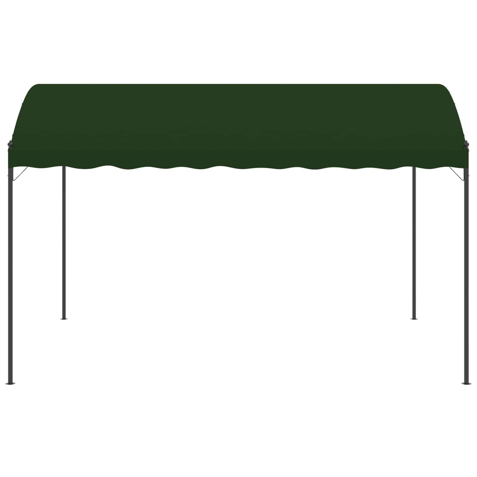 Gazebo 4 x 3 x 2,6 m Verde Poliestere e Acciaio