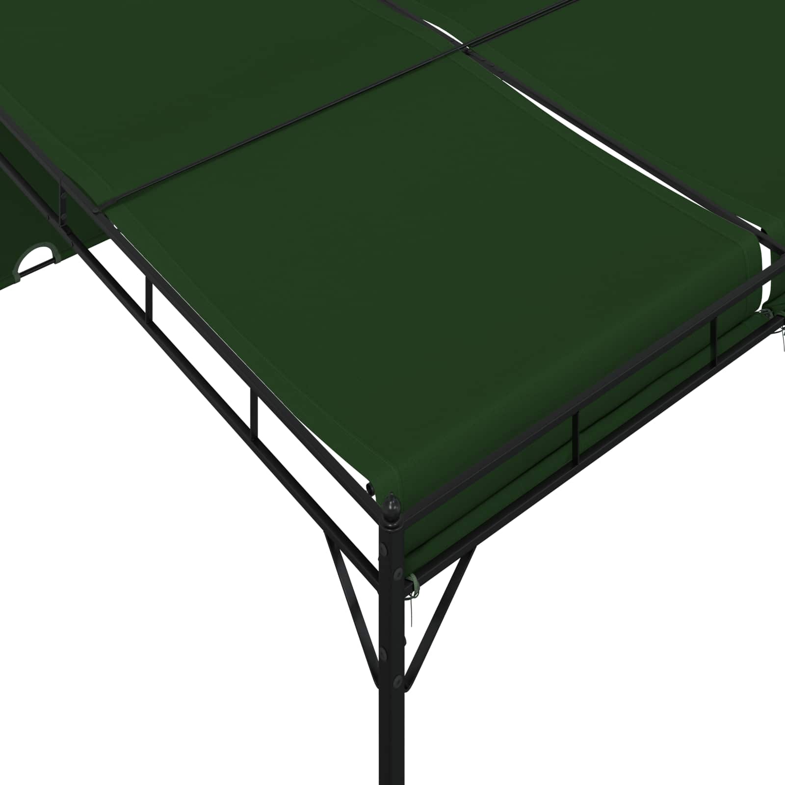 Gazebo 4 x 3 x 2,3 m Verde Poliestere e Acciaio