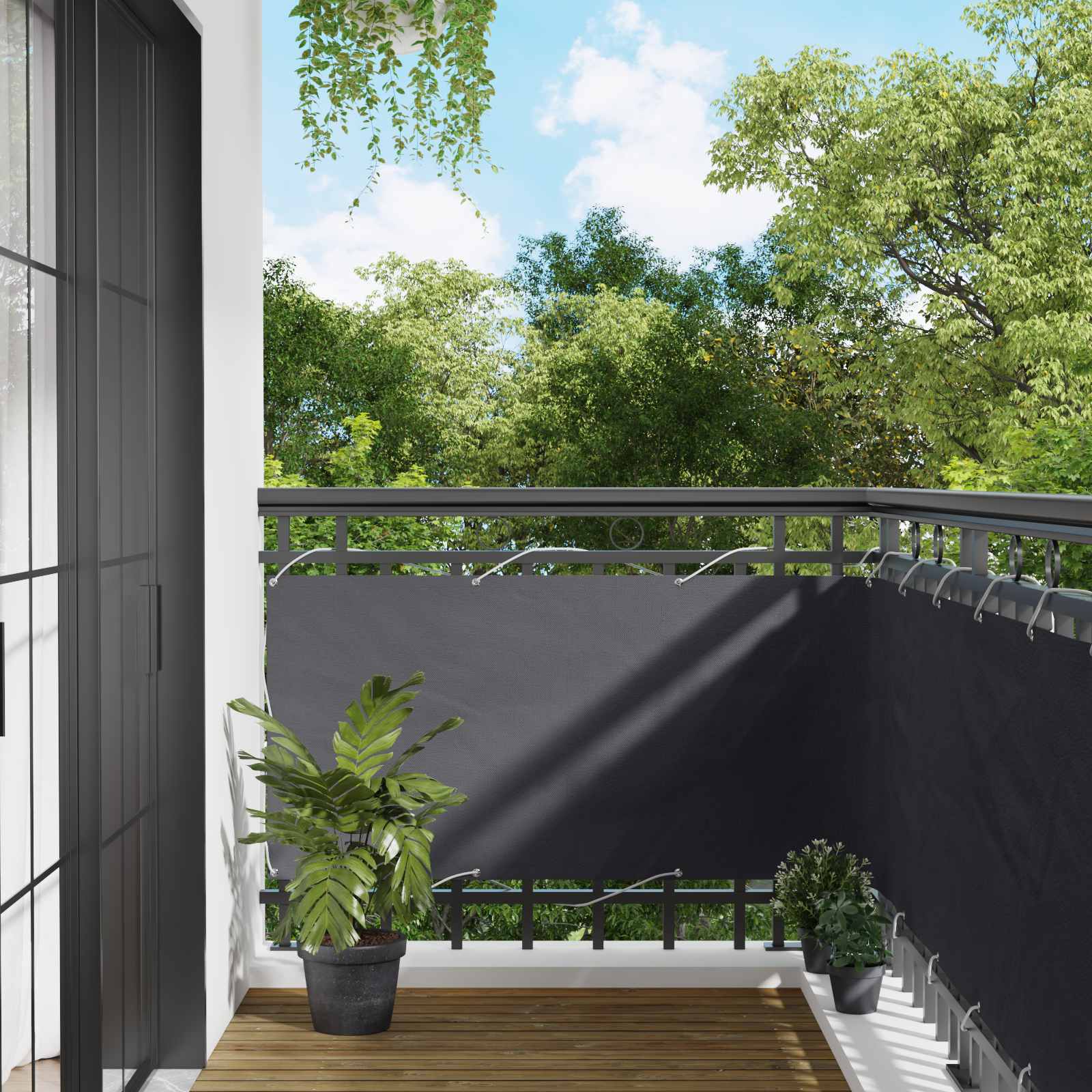 Schermo da balcone 75 x 200 cm Tessuto Oxford Rettangolare
