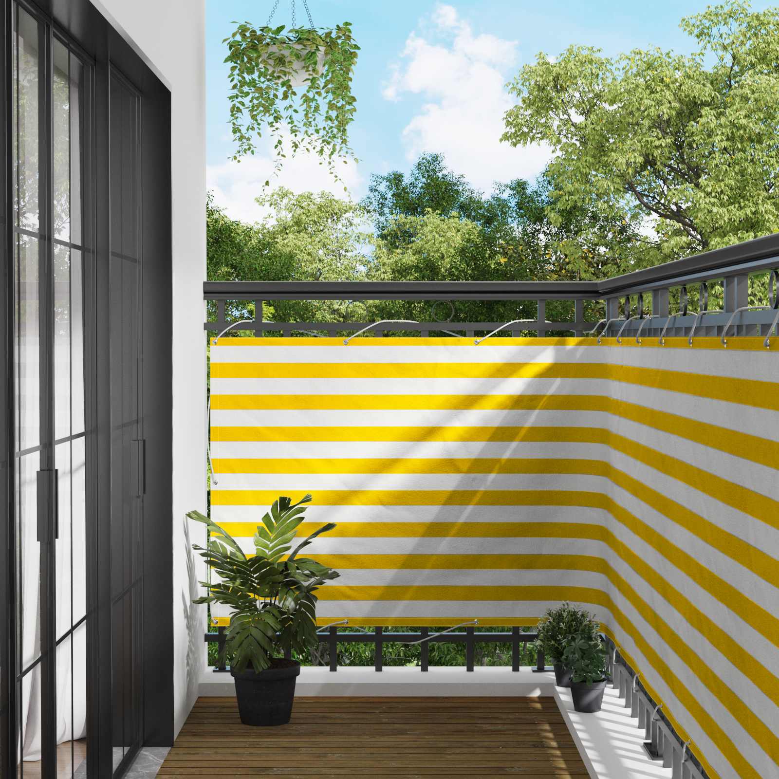 Schermo da balcone 110 x 700 cm Tessuto Oxford Rettangolare