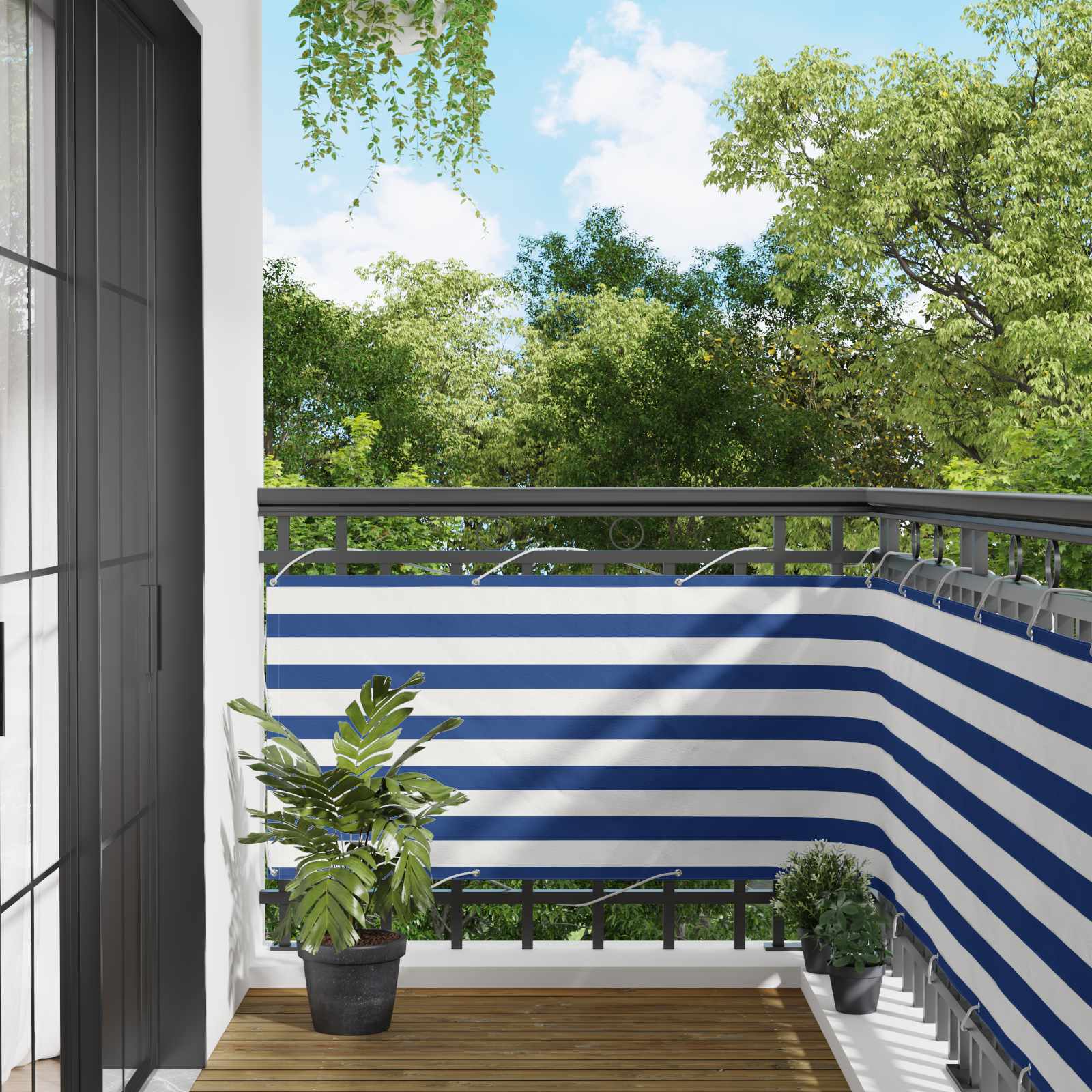 Schermo da balcone 75 x 200 cm Tessuto Oxford Rettangolare