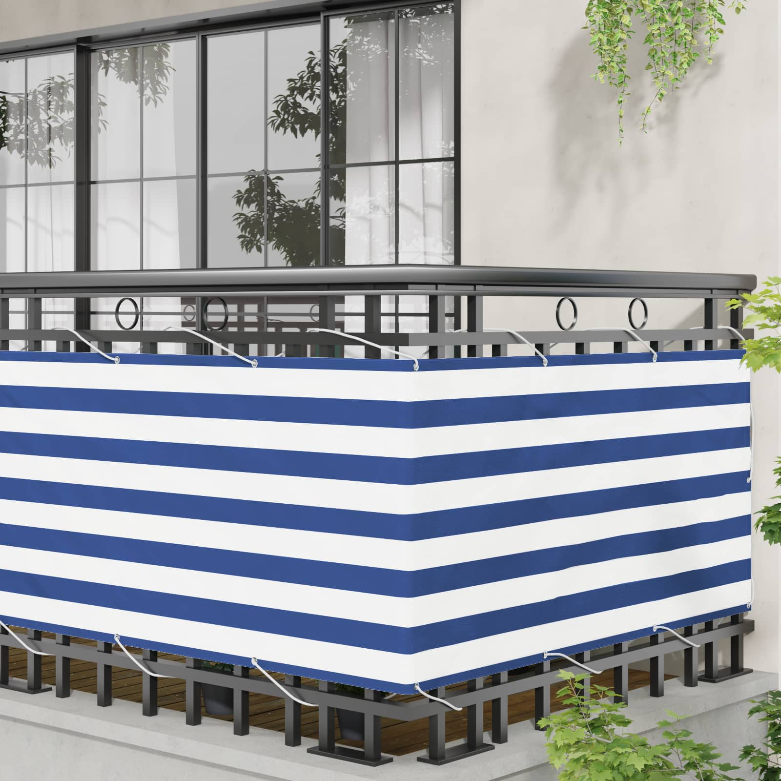 Schermo da balcone 75 x 200 cm Tessuto Oxford Rettangolare