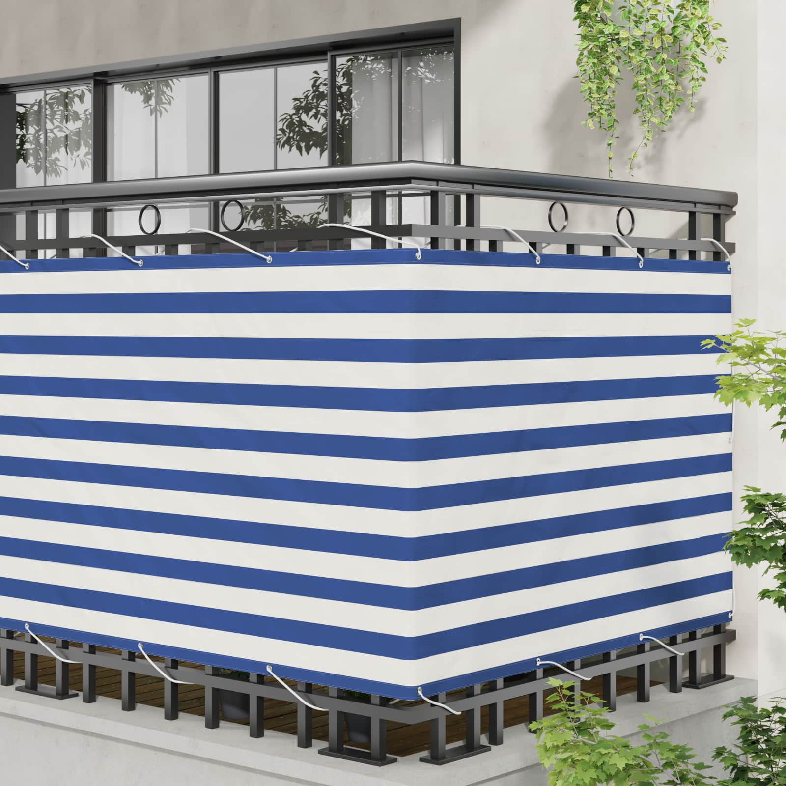 Schermo da balcone 110 x 600 cm Tessuto Oxford Rettangolare