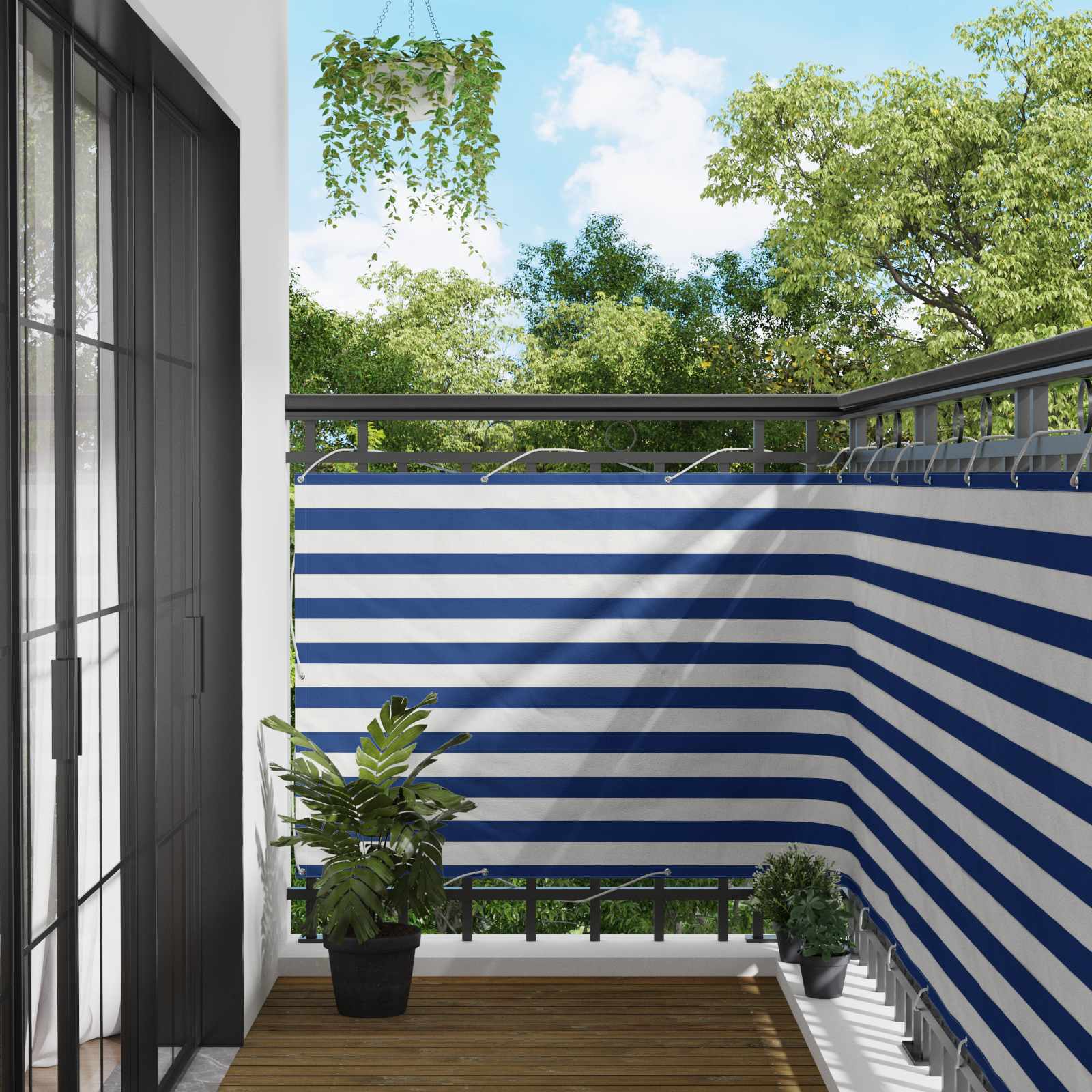 Schermo da balcone 110 x 800 cm Tessuto Oxford Rettangolare