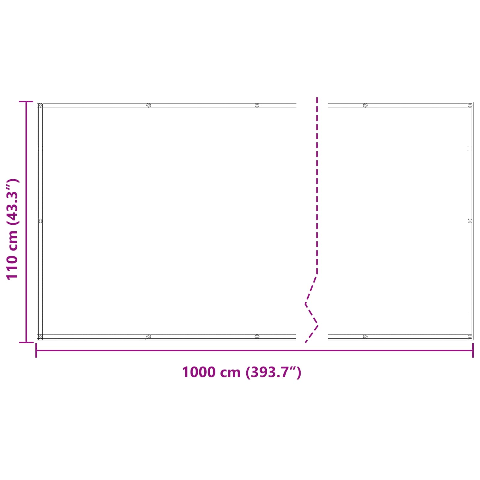 Schermo da balcone 110 x 1000 cm Tessuto Oxford Rettangolare