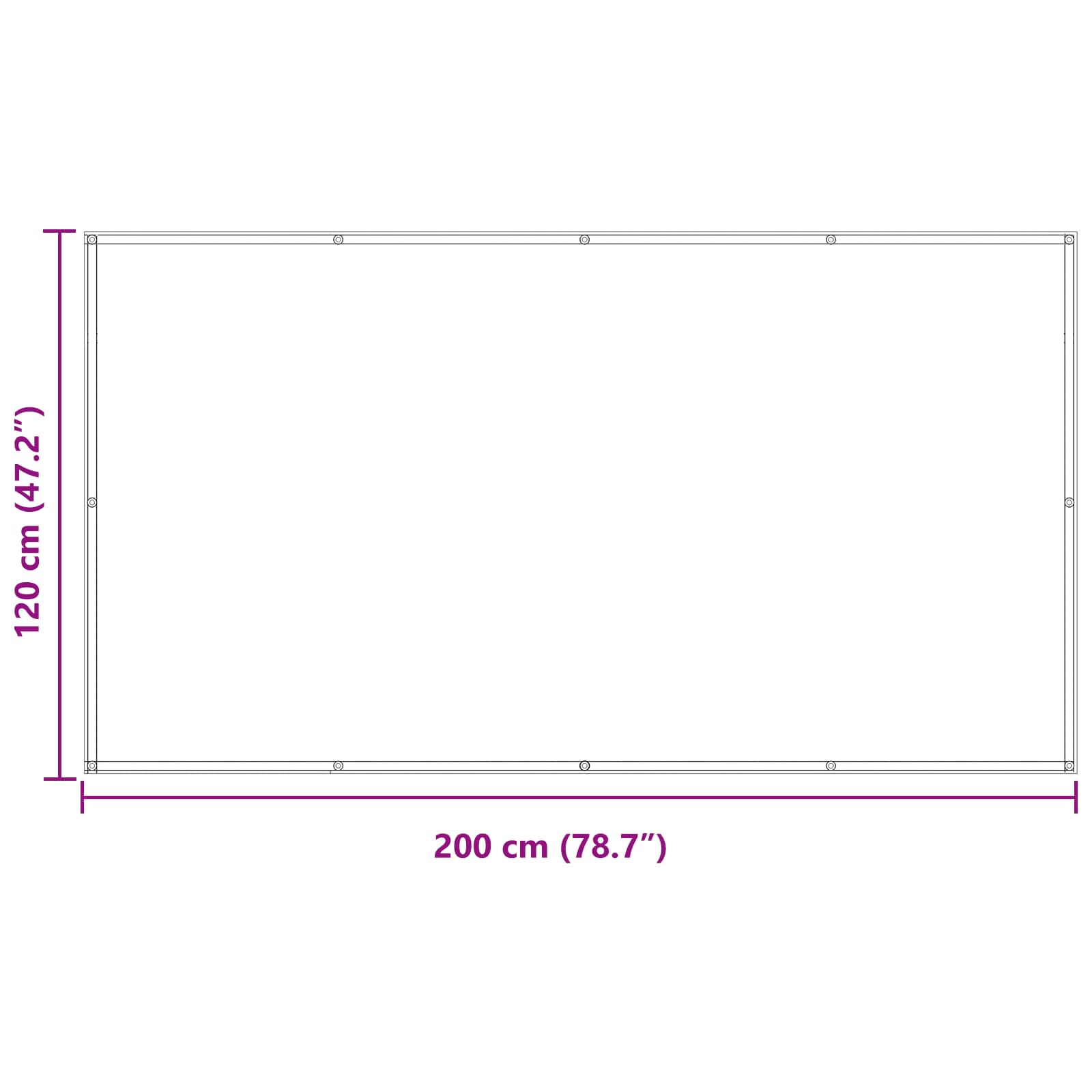 Schermo da balcone 120 x 200 cm Tessuto Oxford Rettangolare