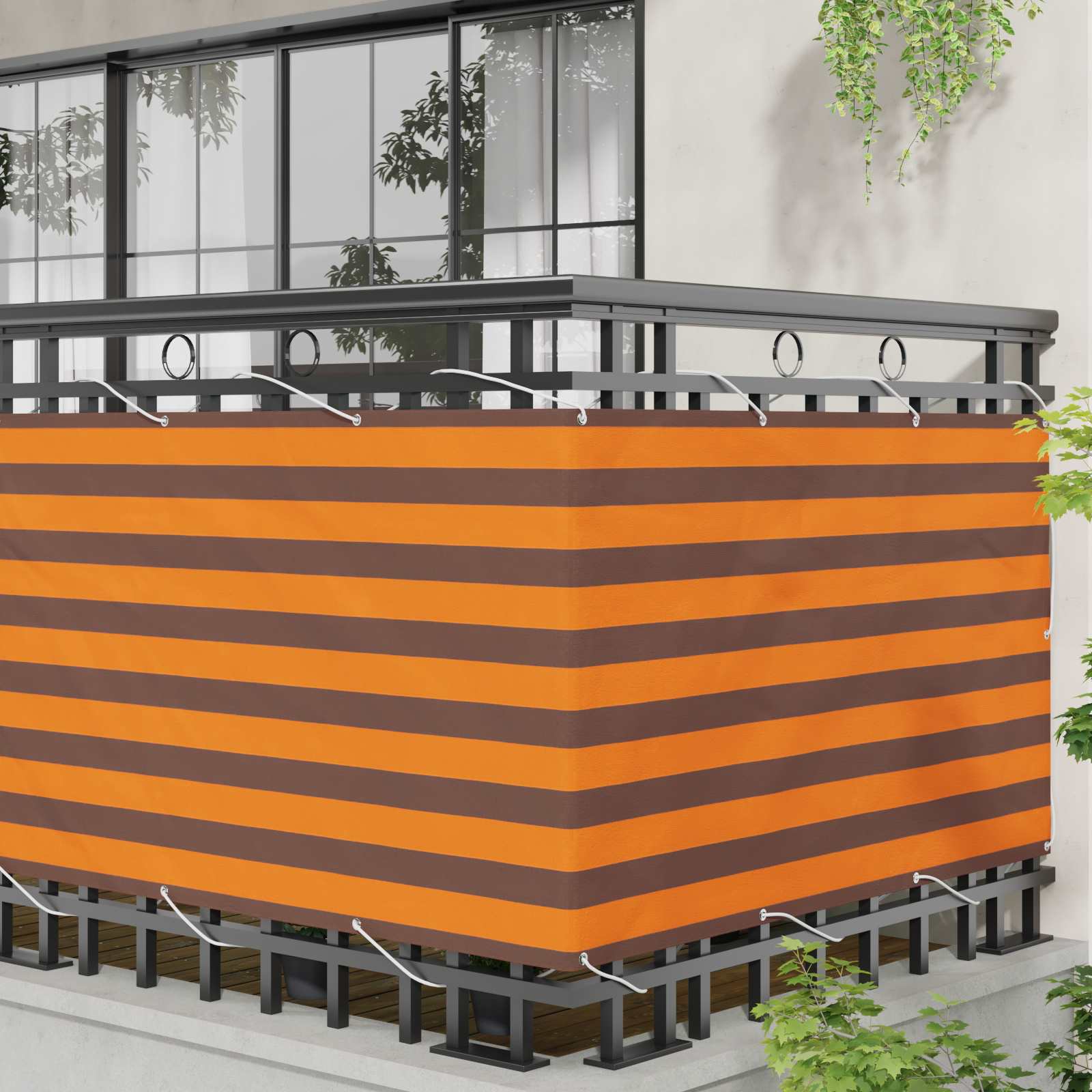 Schermo da balcone 100 x 800 cm Tessuto Oxford Rettangolare