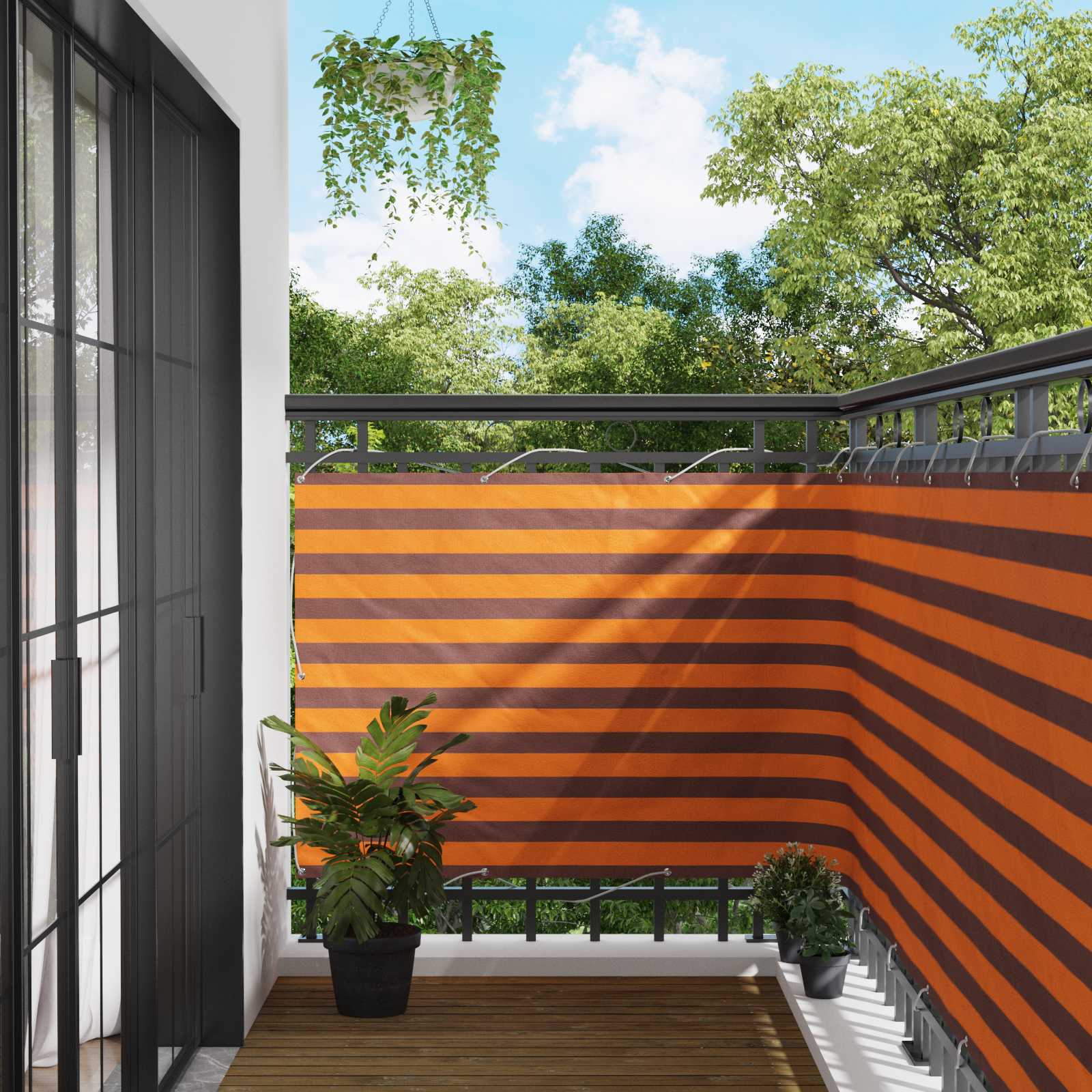 Schermo da balcone 110 x 500 cm Tessuto Oxford Rettangolare