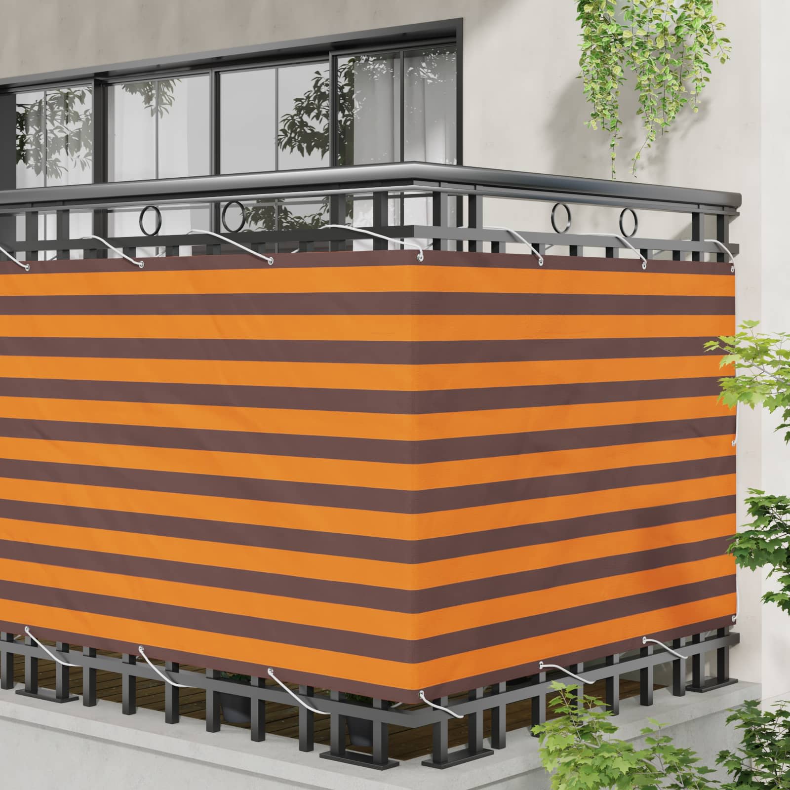 Schermo da balcone 110 x 600 cm Tessuto Oxford Rettangolare