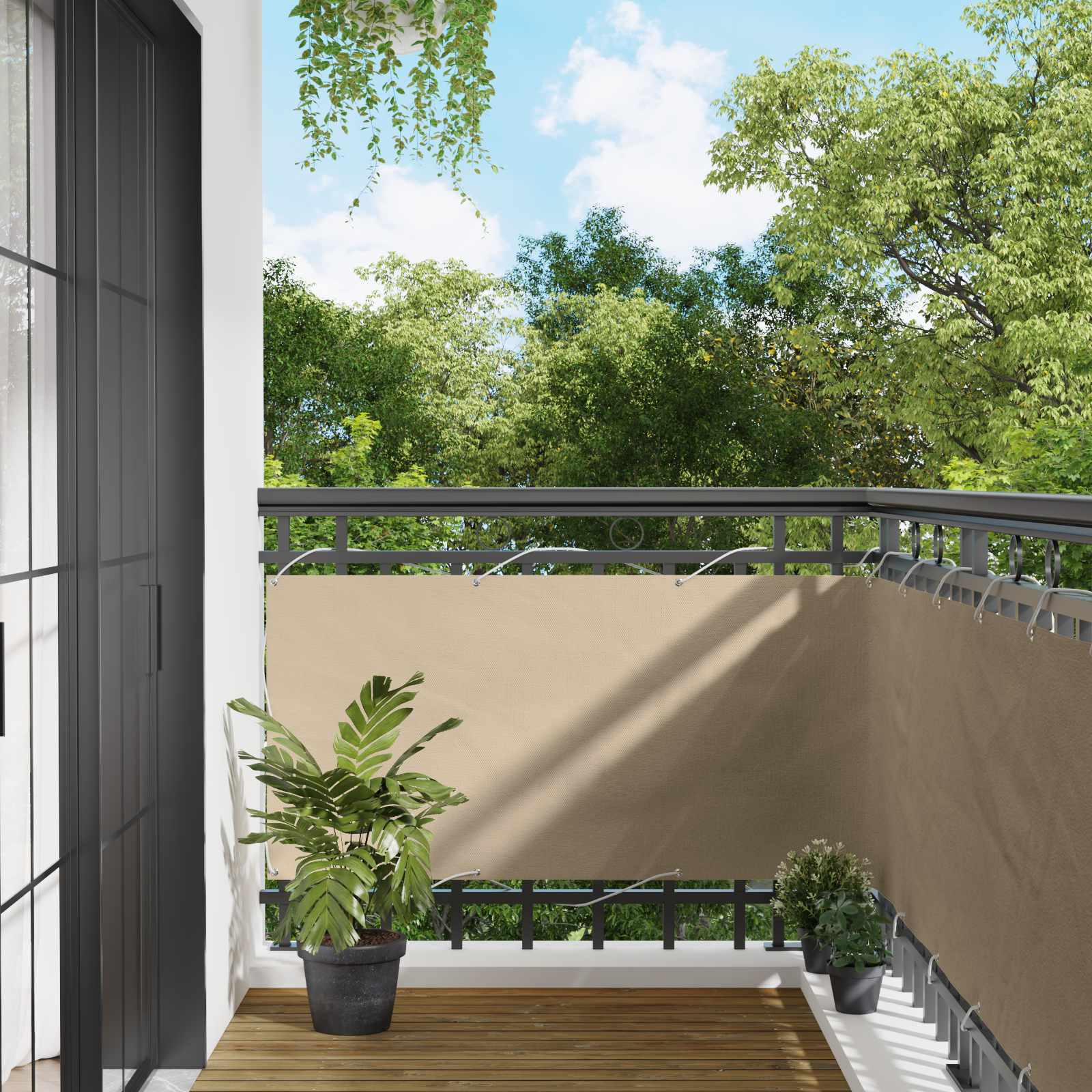 Schermo da balcone 75 x 200 cm Tessuto Oxford Rettangolare