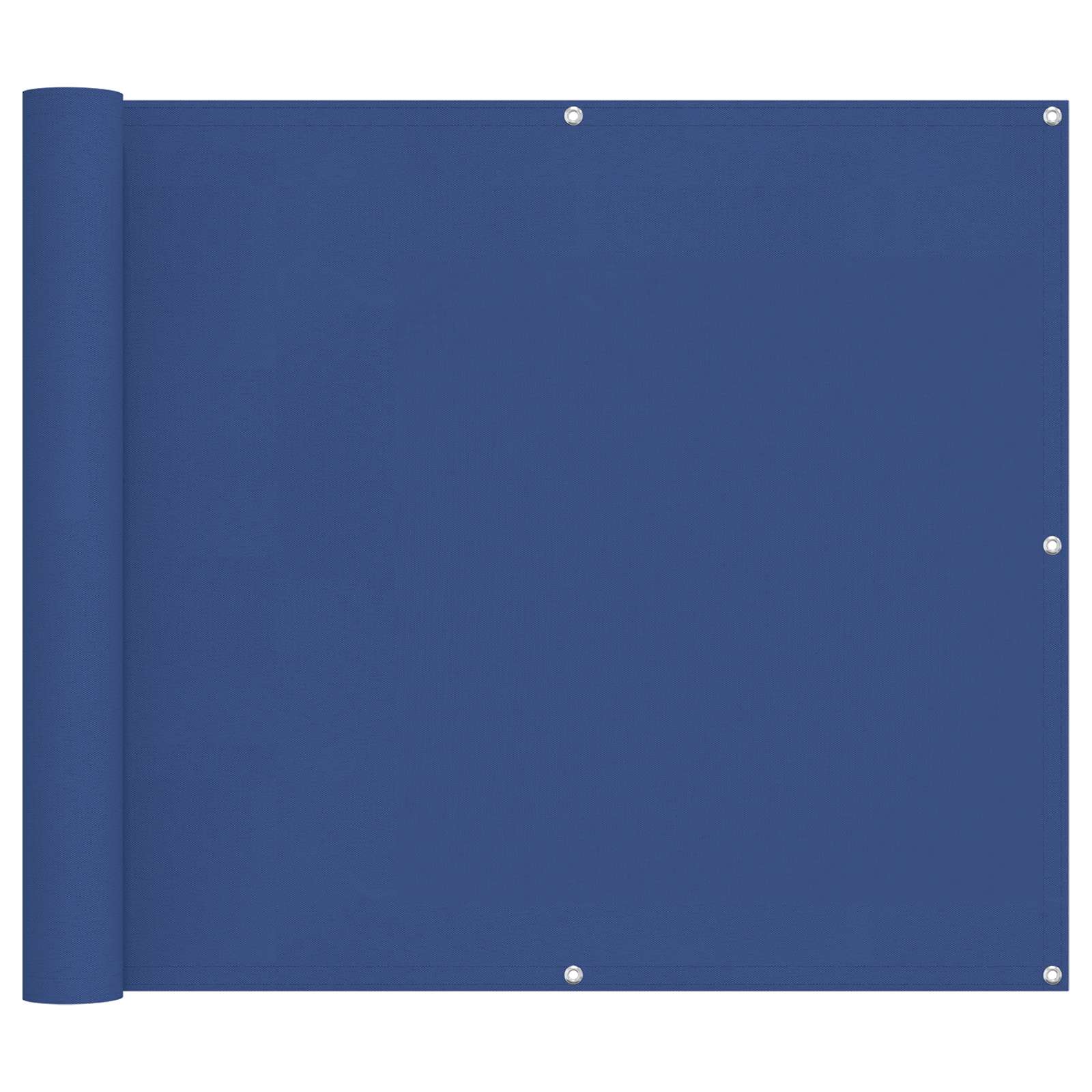 Schermo da balcone 100 x 500 cm Tessuto Oxford Rettangolare Blu