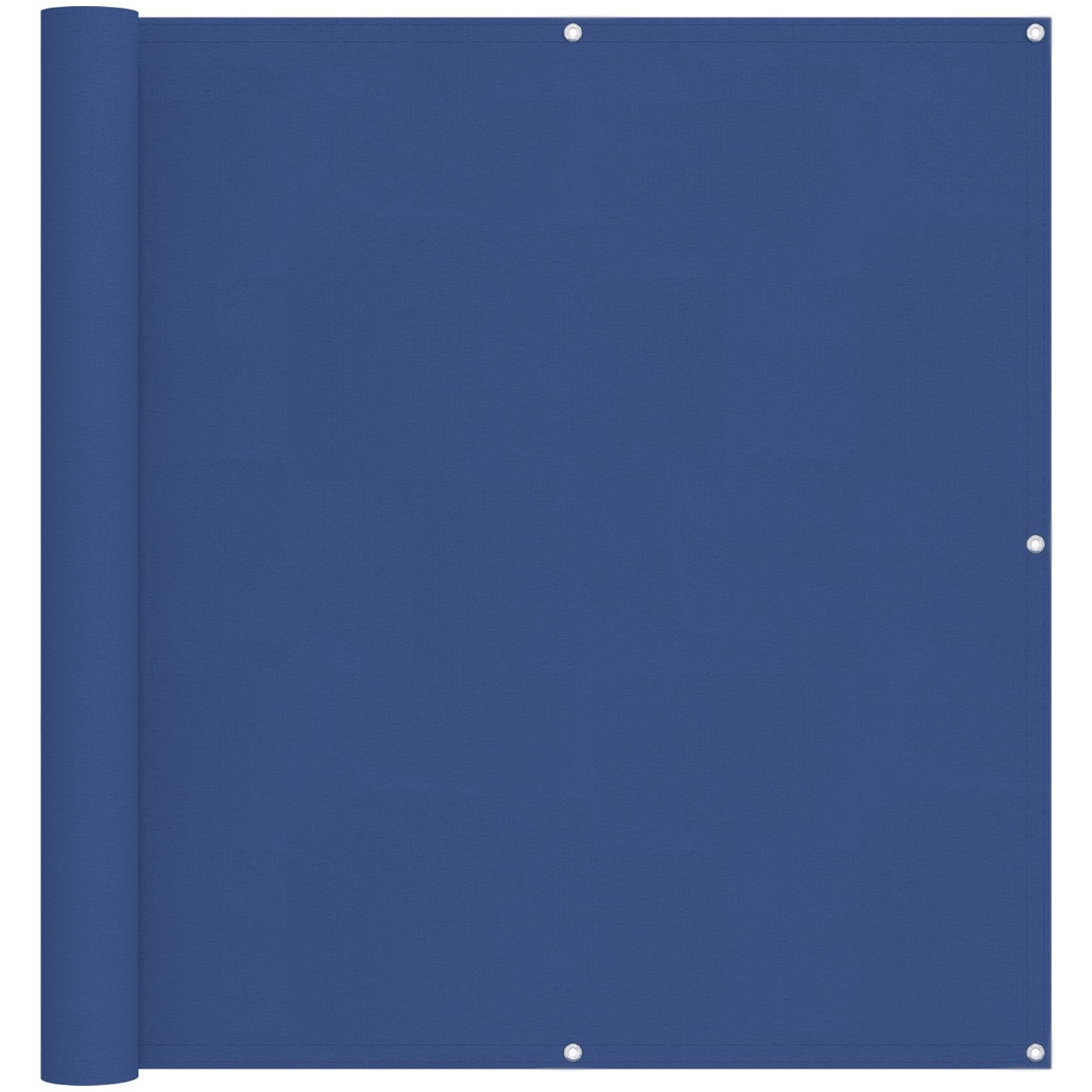Schermo da balcone 110 x 500 cm Tessuto Oxford Rettangolare Blu
