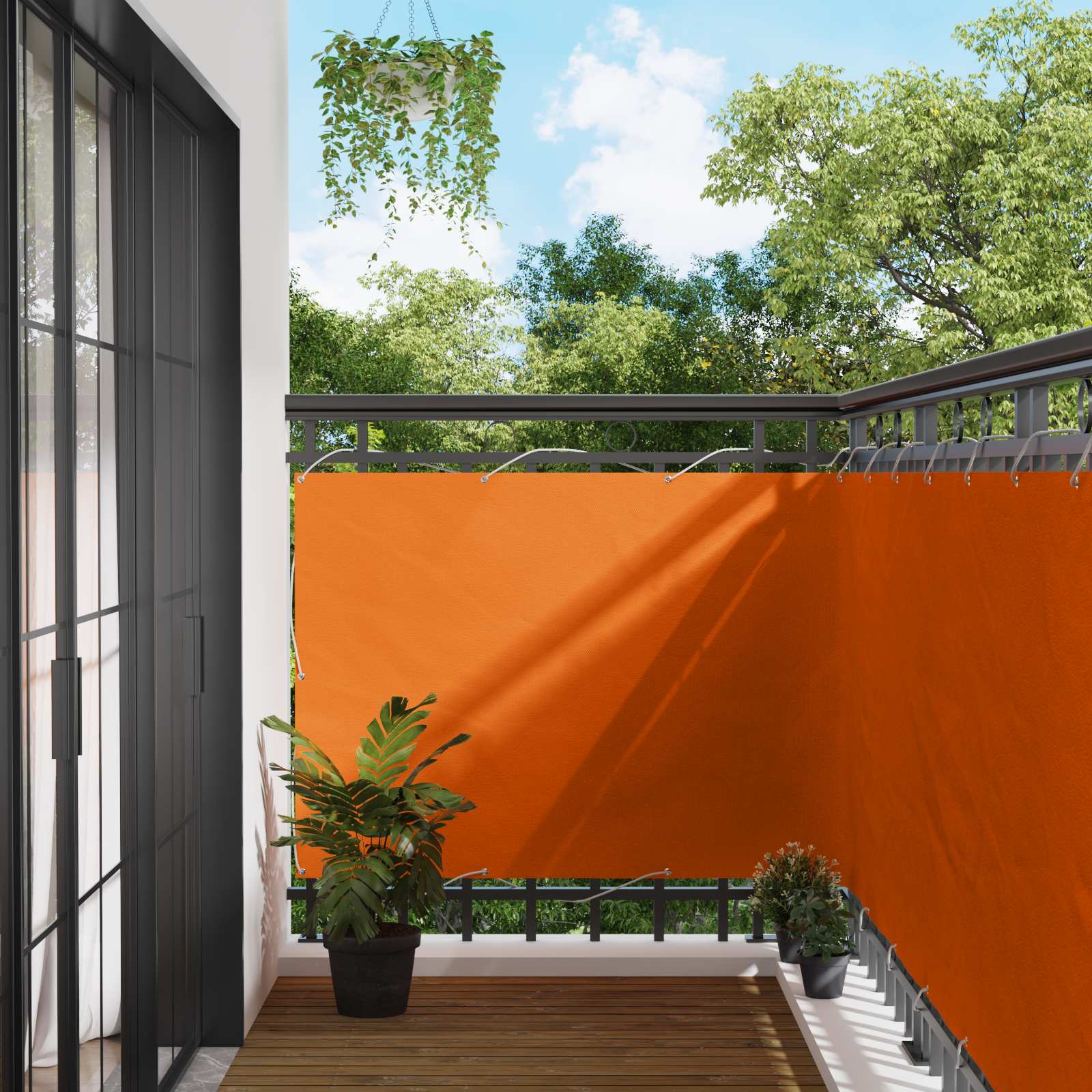 Schermo da balcone 110 x 200 cm Tessuto Oxford Rettangolare