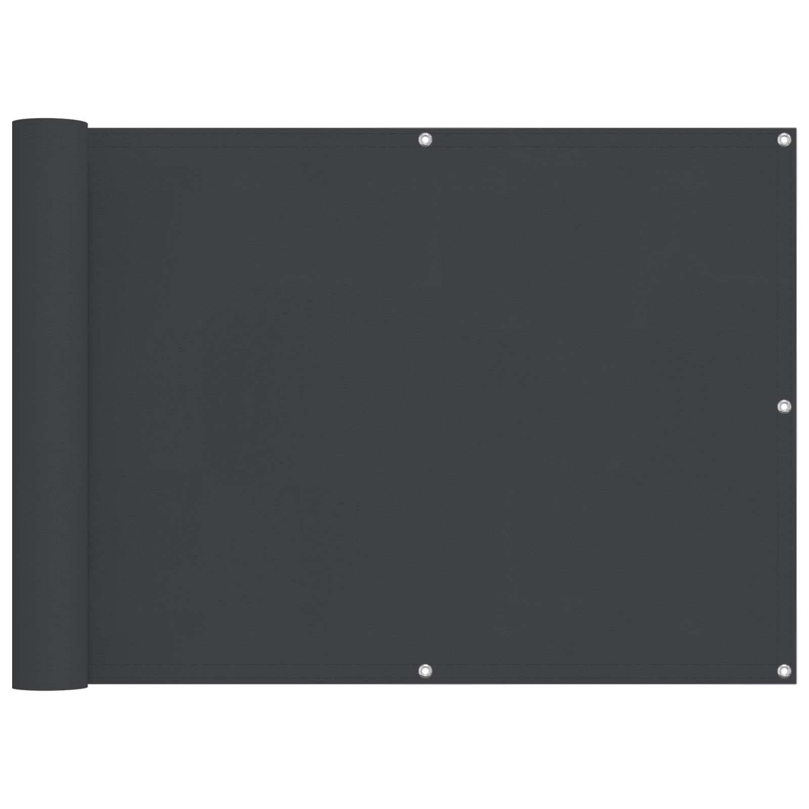 Schermo da balcone 75 x 200 cm Tessuto Oxford Rettangolare Nero