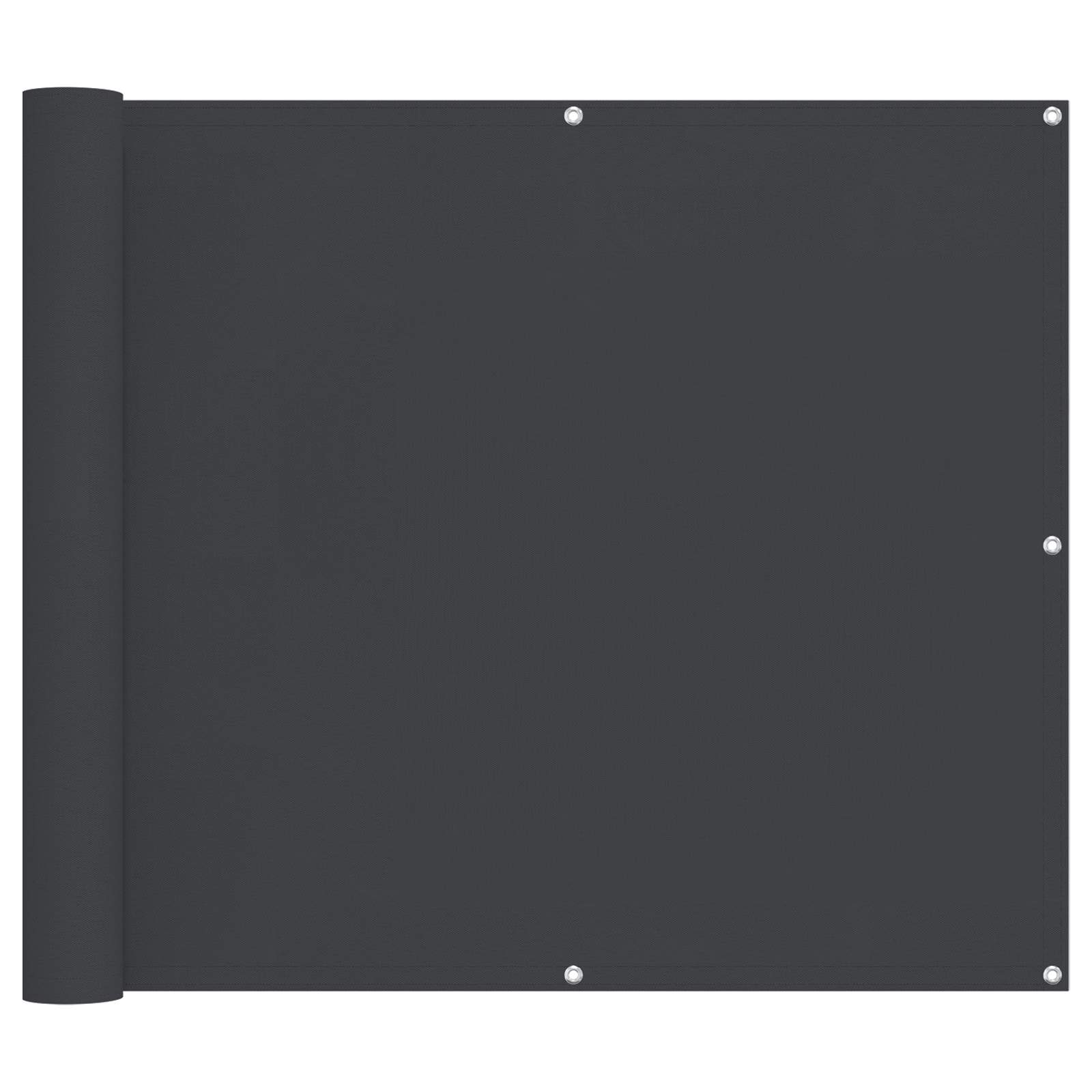 Schermo da balcone 90 x 200 cm Tessuto Oxford Rettangolare Nero